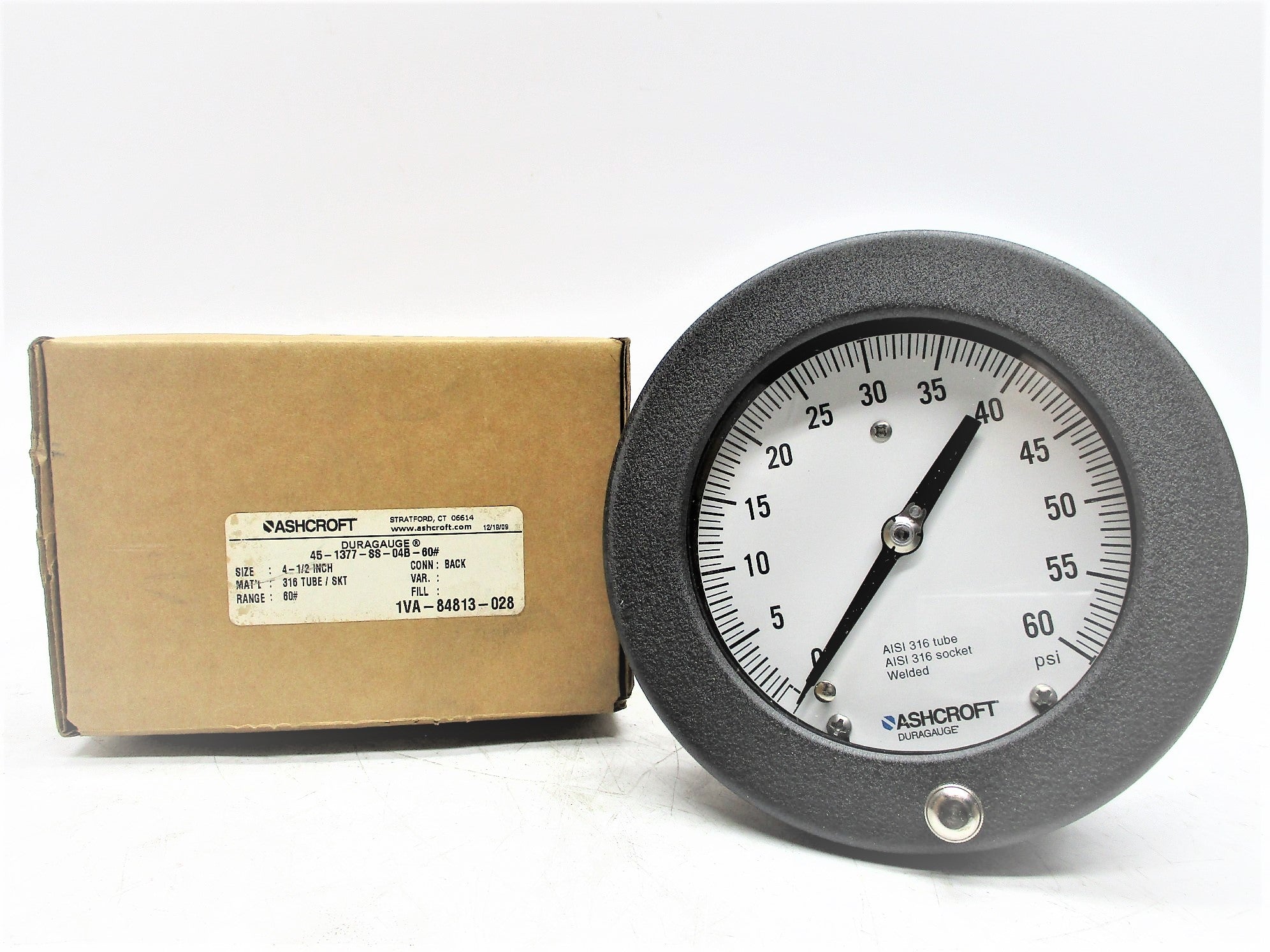 ASHCROFT 45-1377-SS-04B-60# NSMP