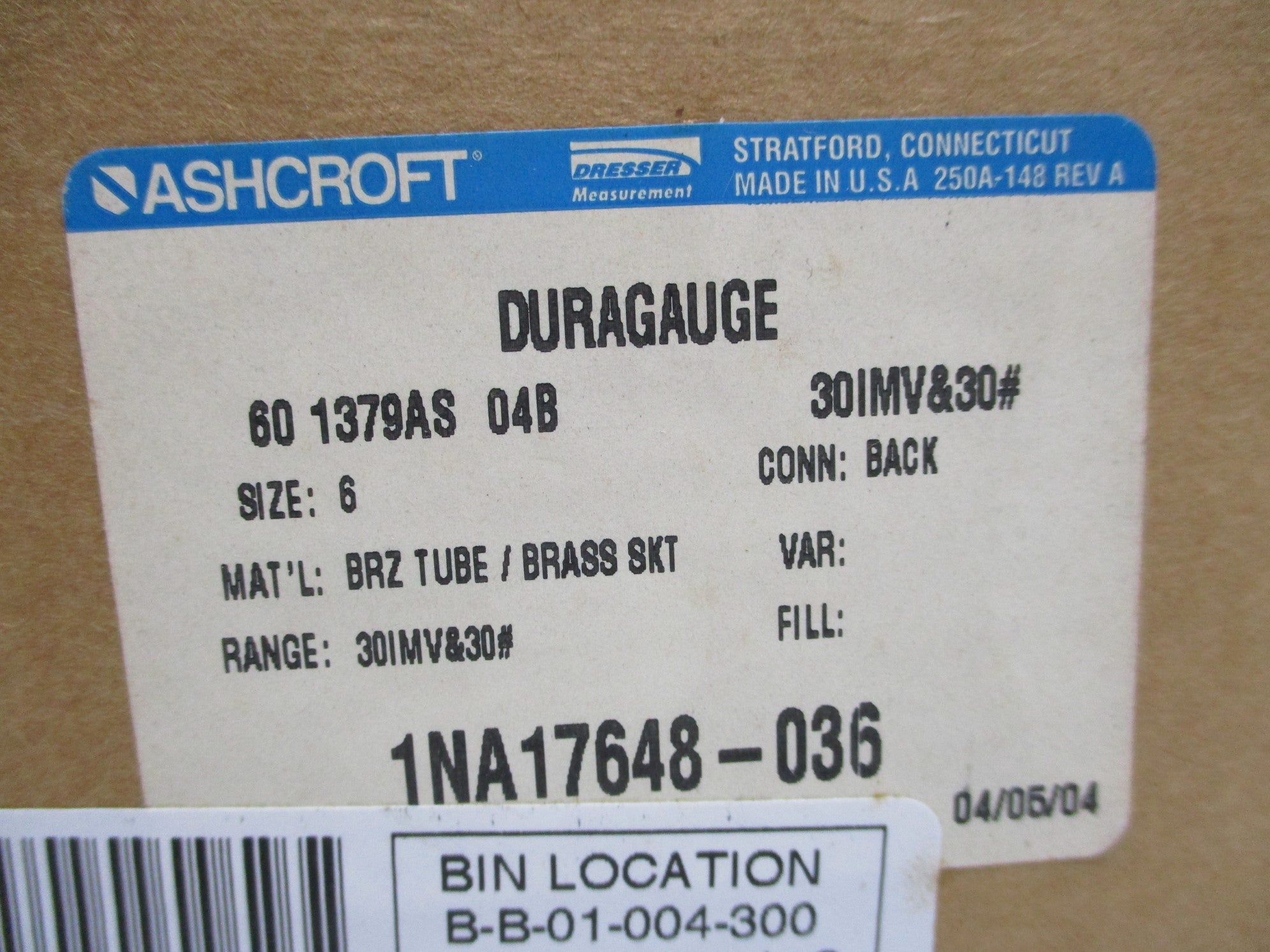 ASHCROFT 60-1379AS-04B NSFS