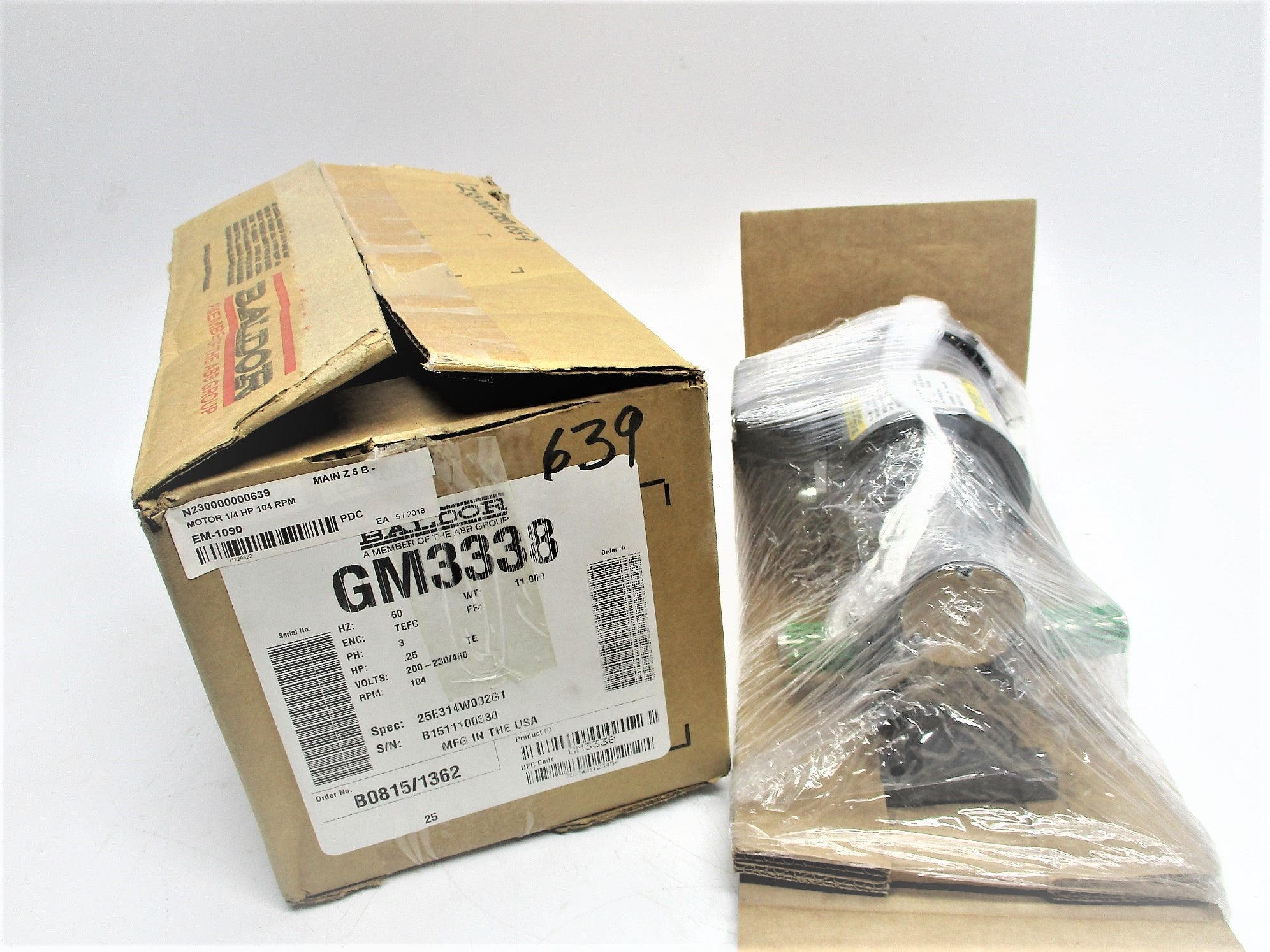 BALDOR GM3338 NSMP