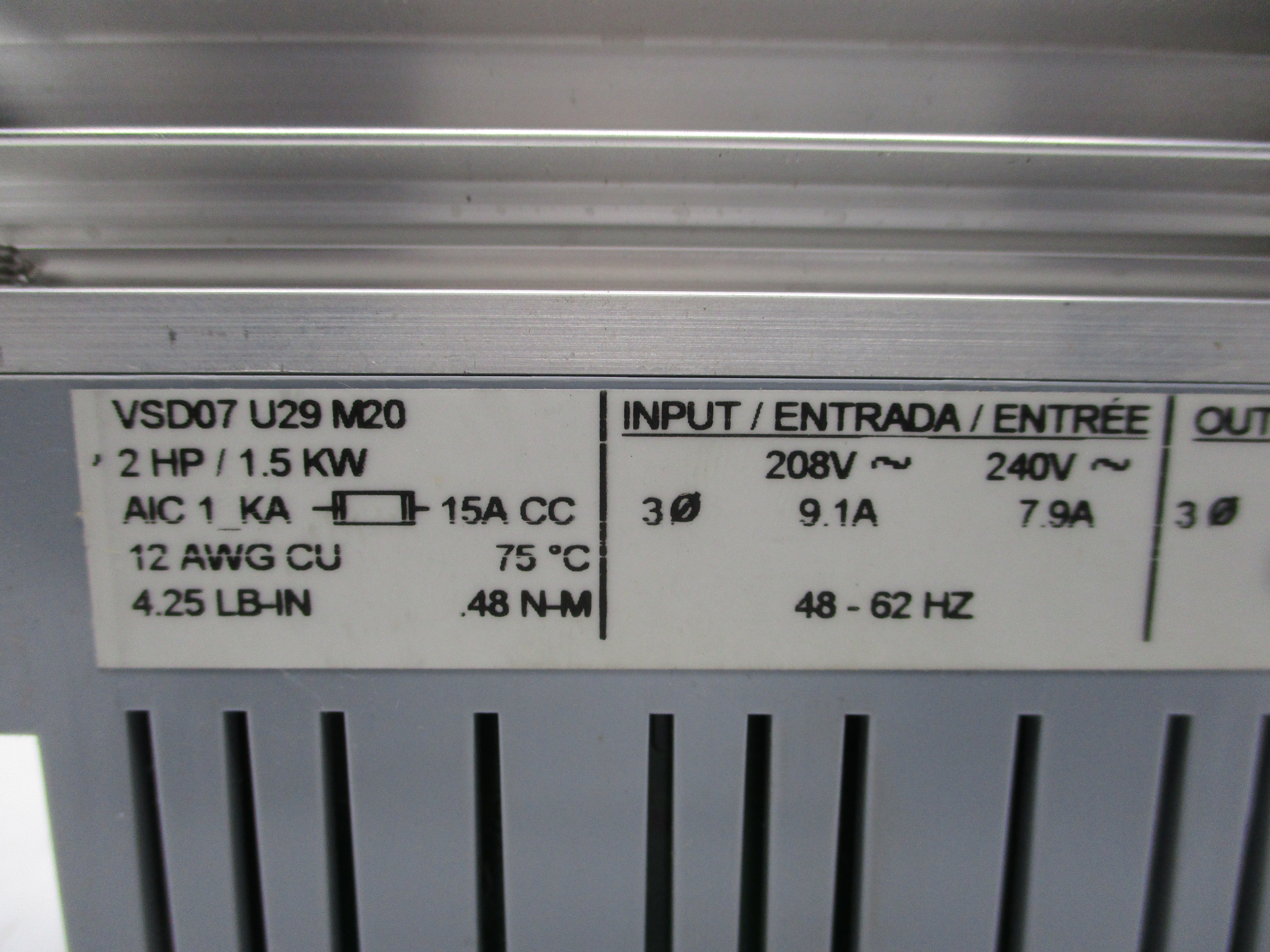 SQUARE D VSD07U29M20 UNMP