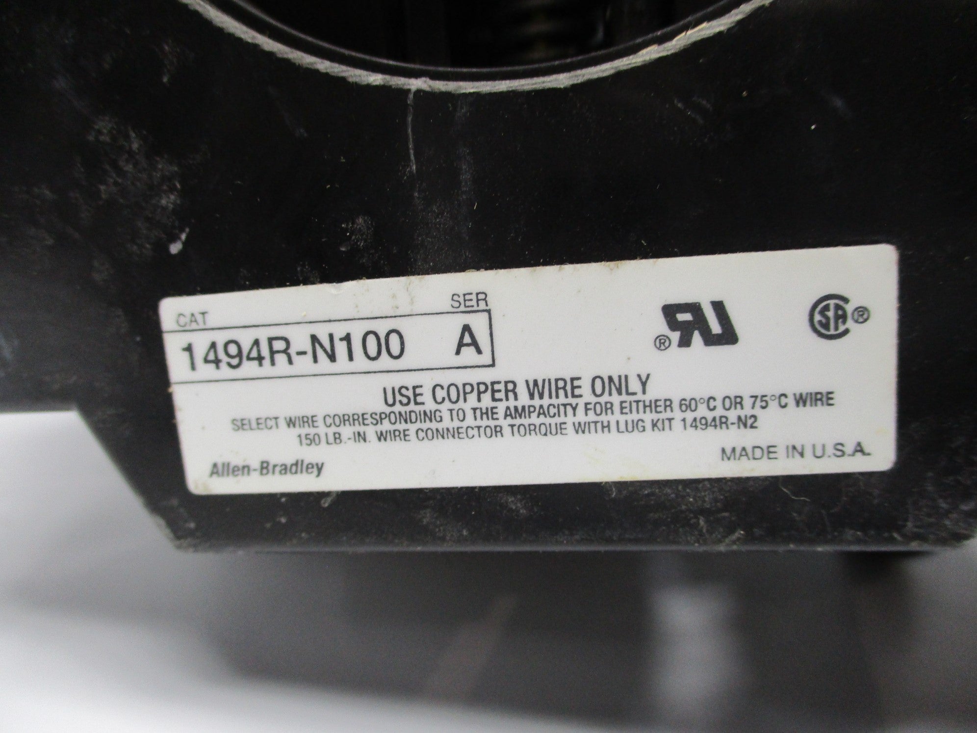 ALLEN BRADLEY 1494R-N100 SER. A NSNP