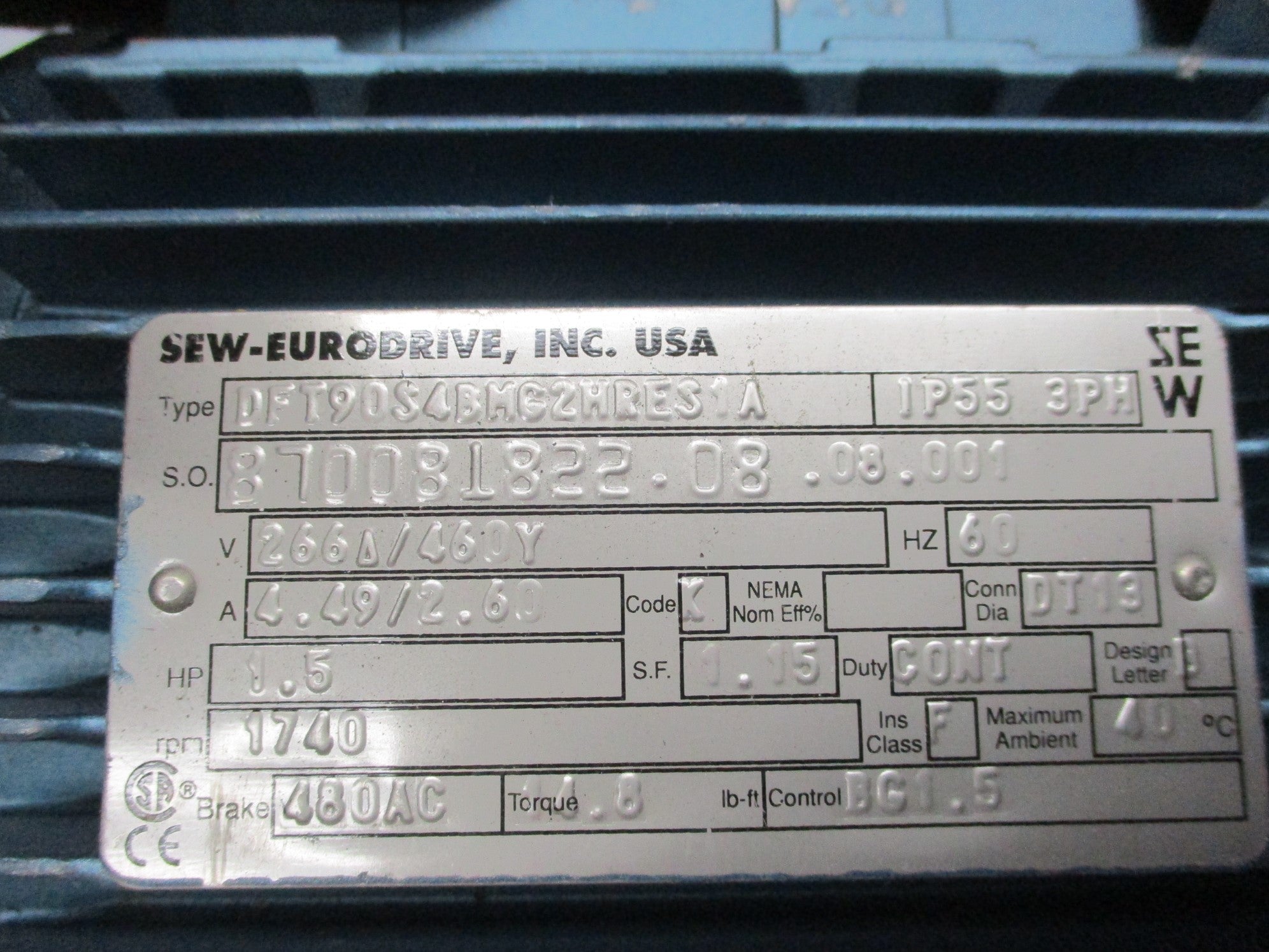 SEW EURODRIVE KA37DT90S4BMC2HRES1A NSNP