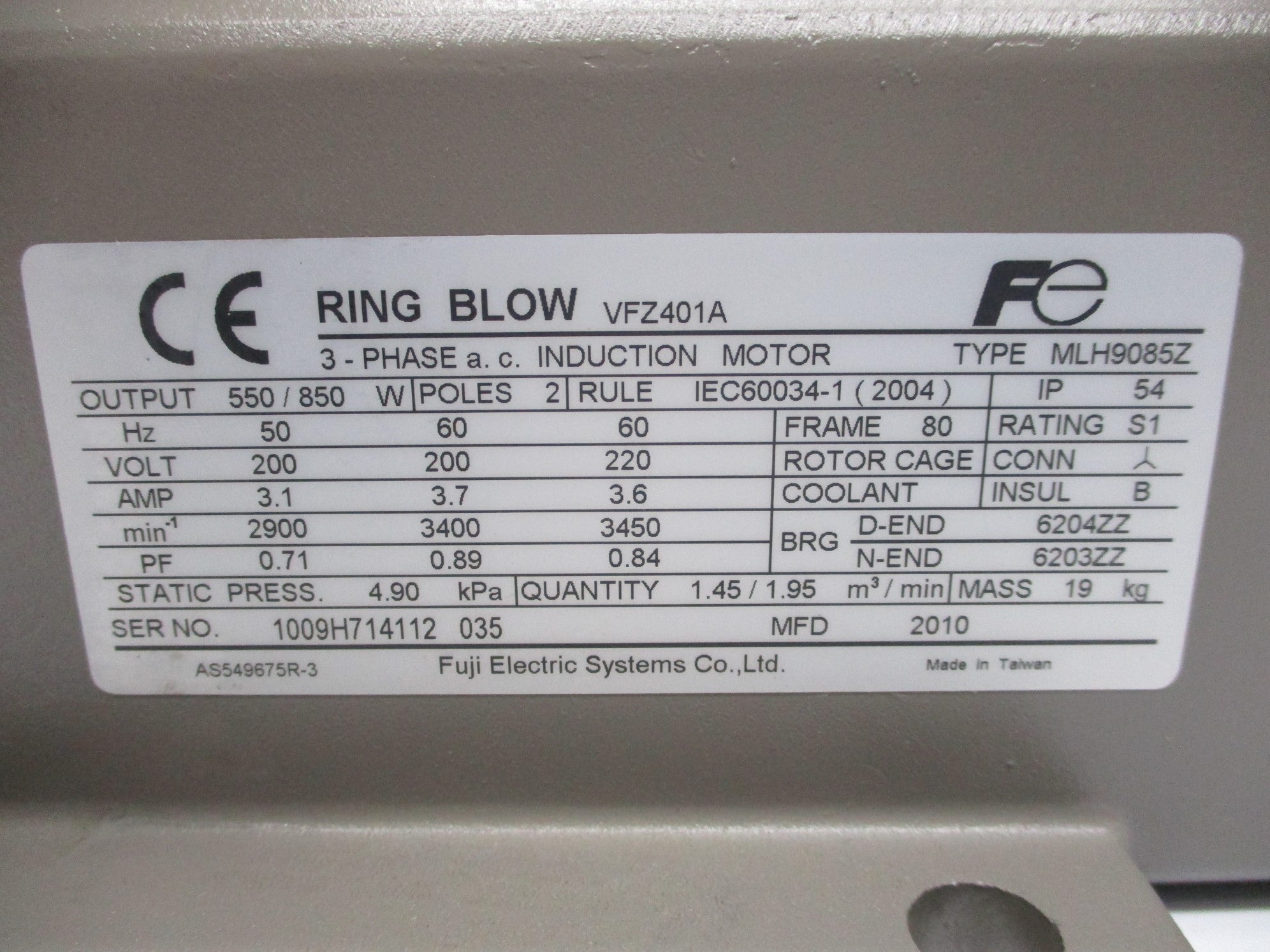 FUJI ELECTRIC VFZ401A MLH9085Z NSNP