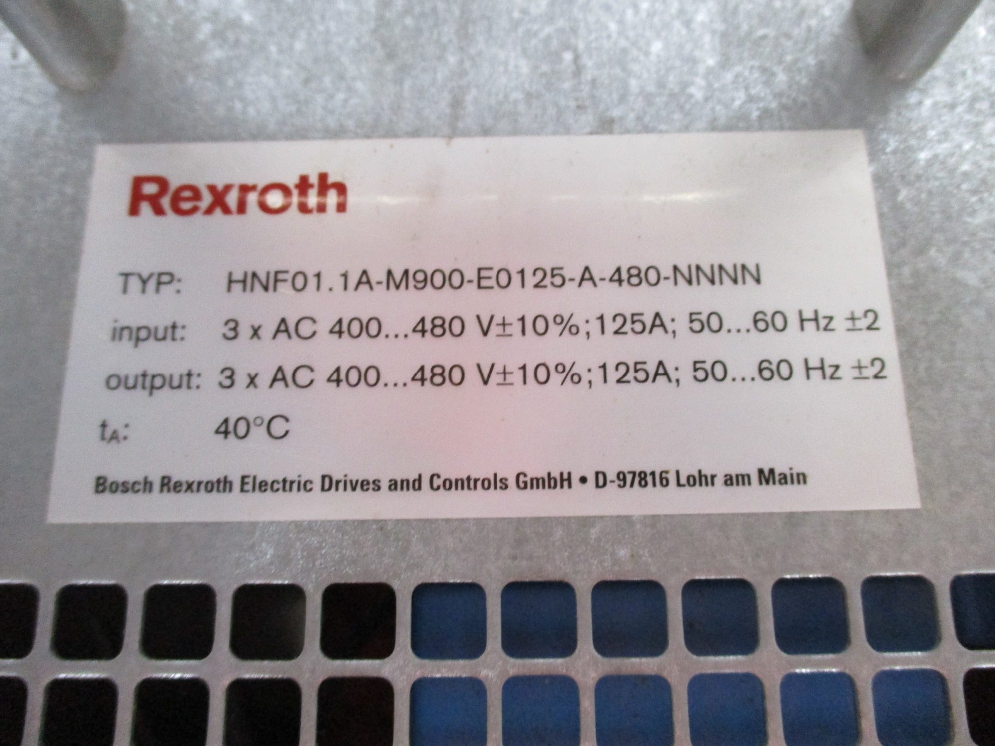 REXROTH HNF01.1A-M900-E0125-A-480-NNNN UNMP