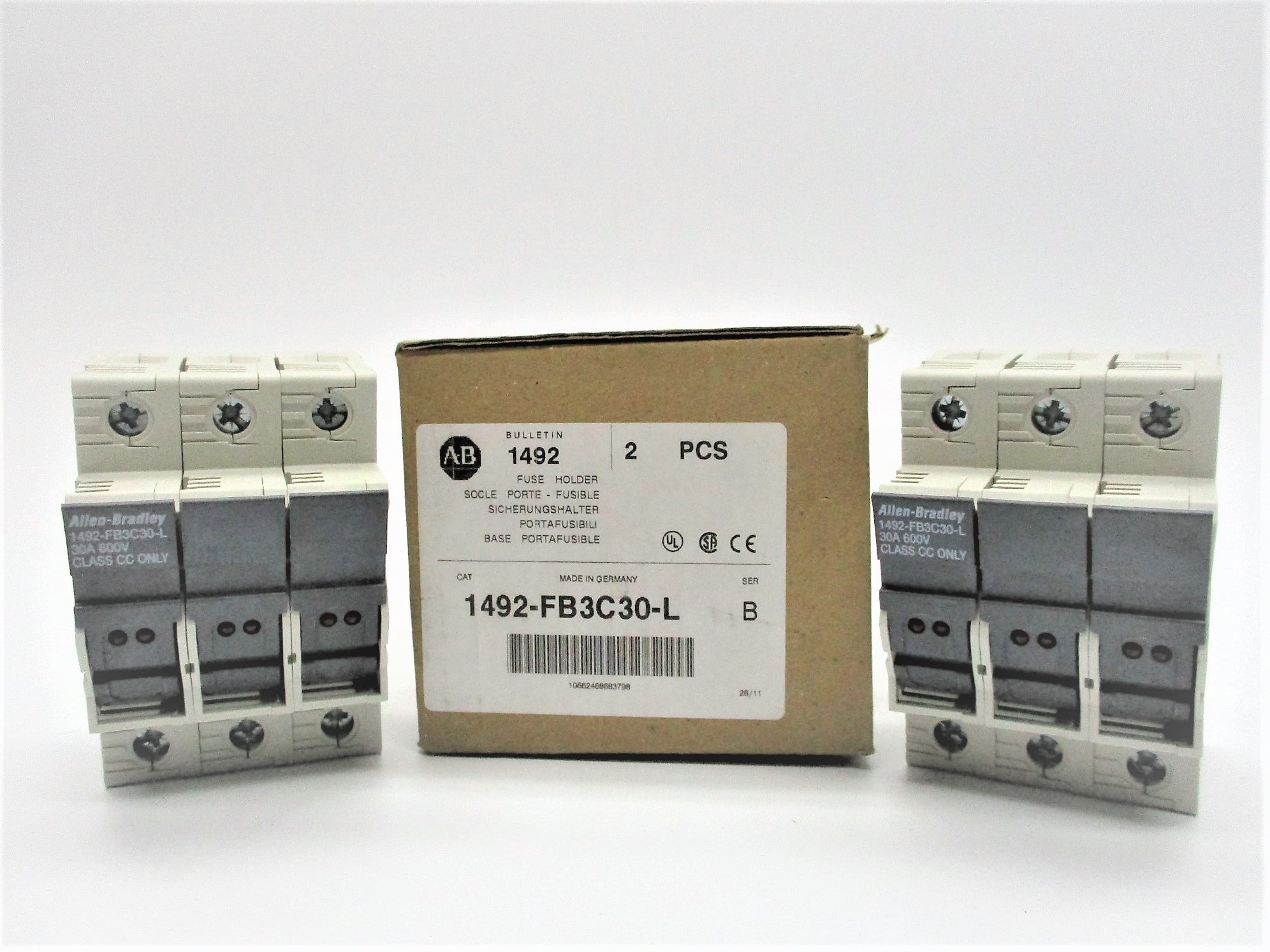 ALLEN BRADLEY 1492-FB3C30-L SER. B (PKG OF 2) (BR/WH) NSMP