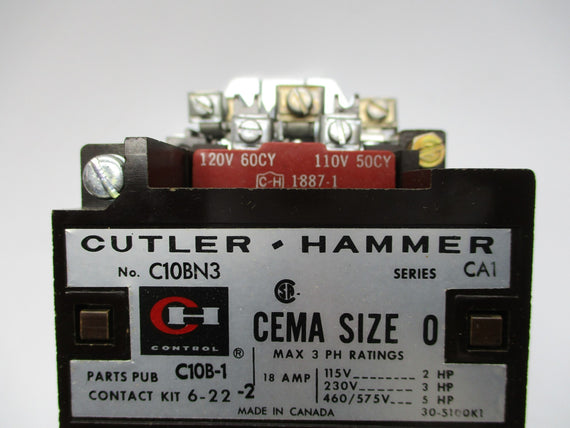CUTLER HAMMER C10BN3A SER. CA1 NSMP