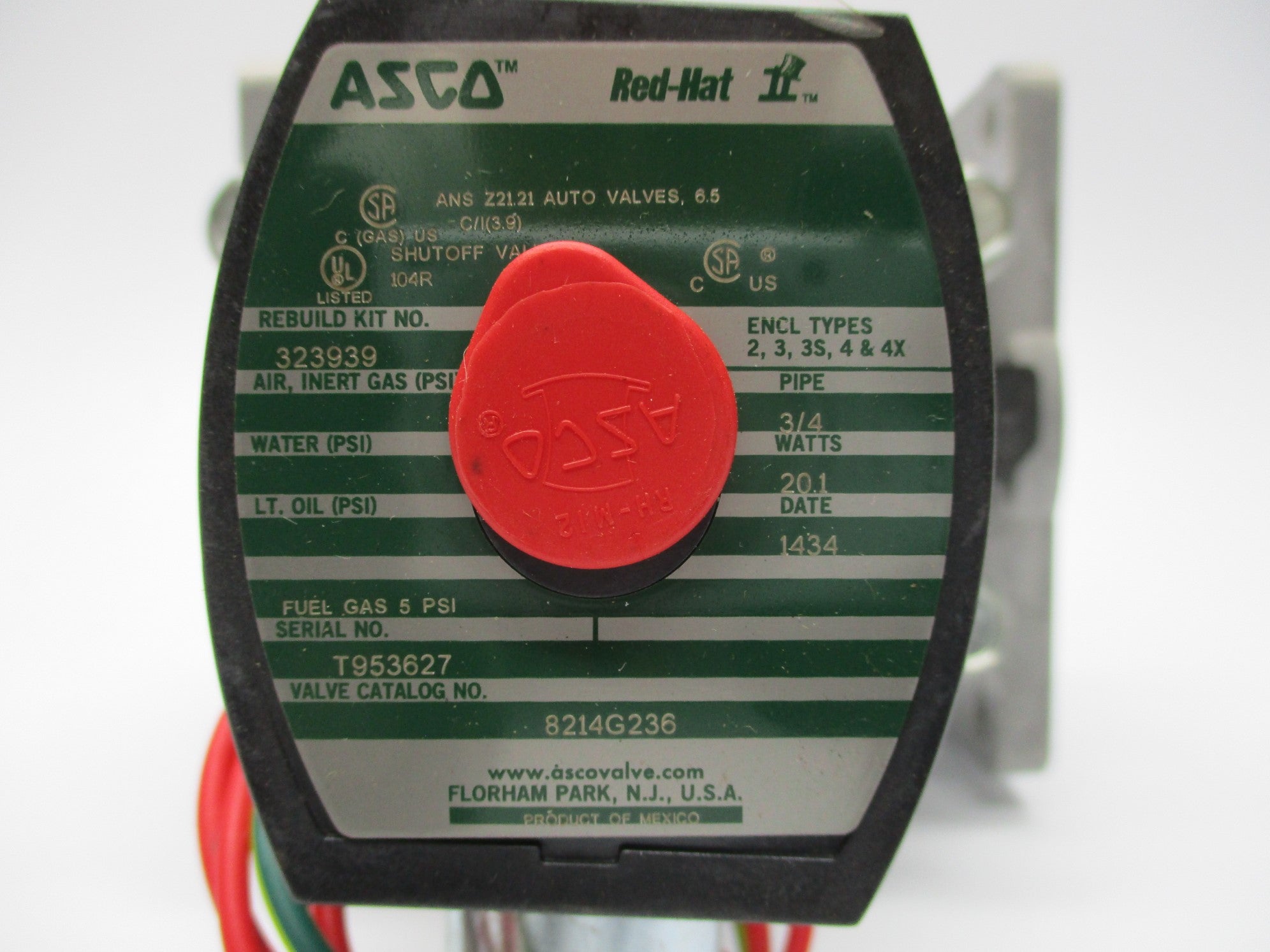 ASCO 8214G236 120V 5PSI NSMP