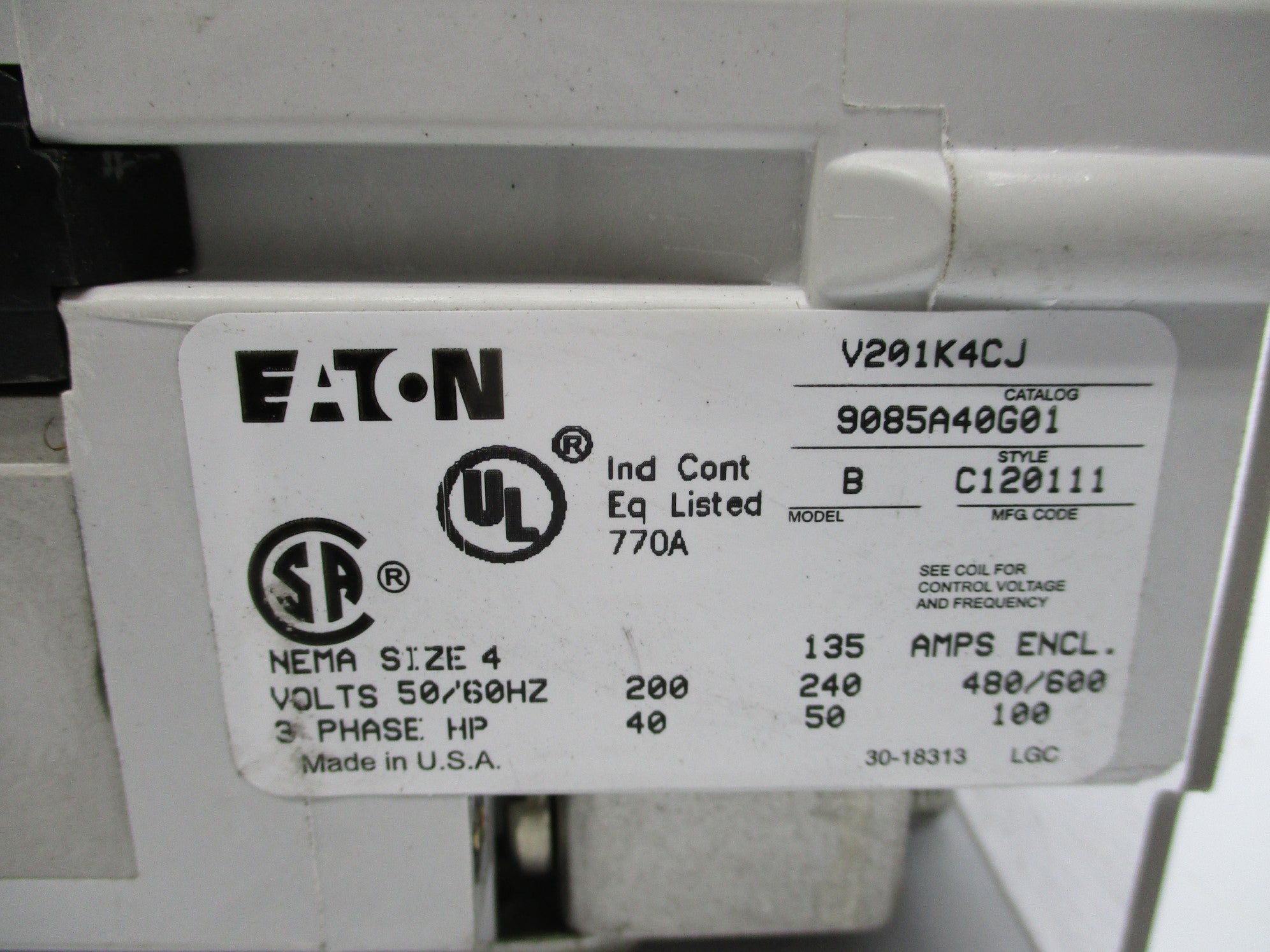 EATON V201K4CJ MODEL B NSMP