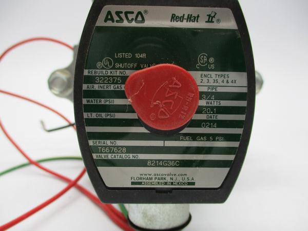 ASCO 8214G36C 120V 5PSI 3/4" NSNP