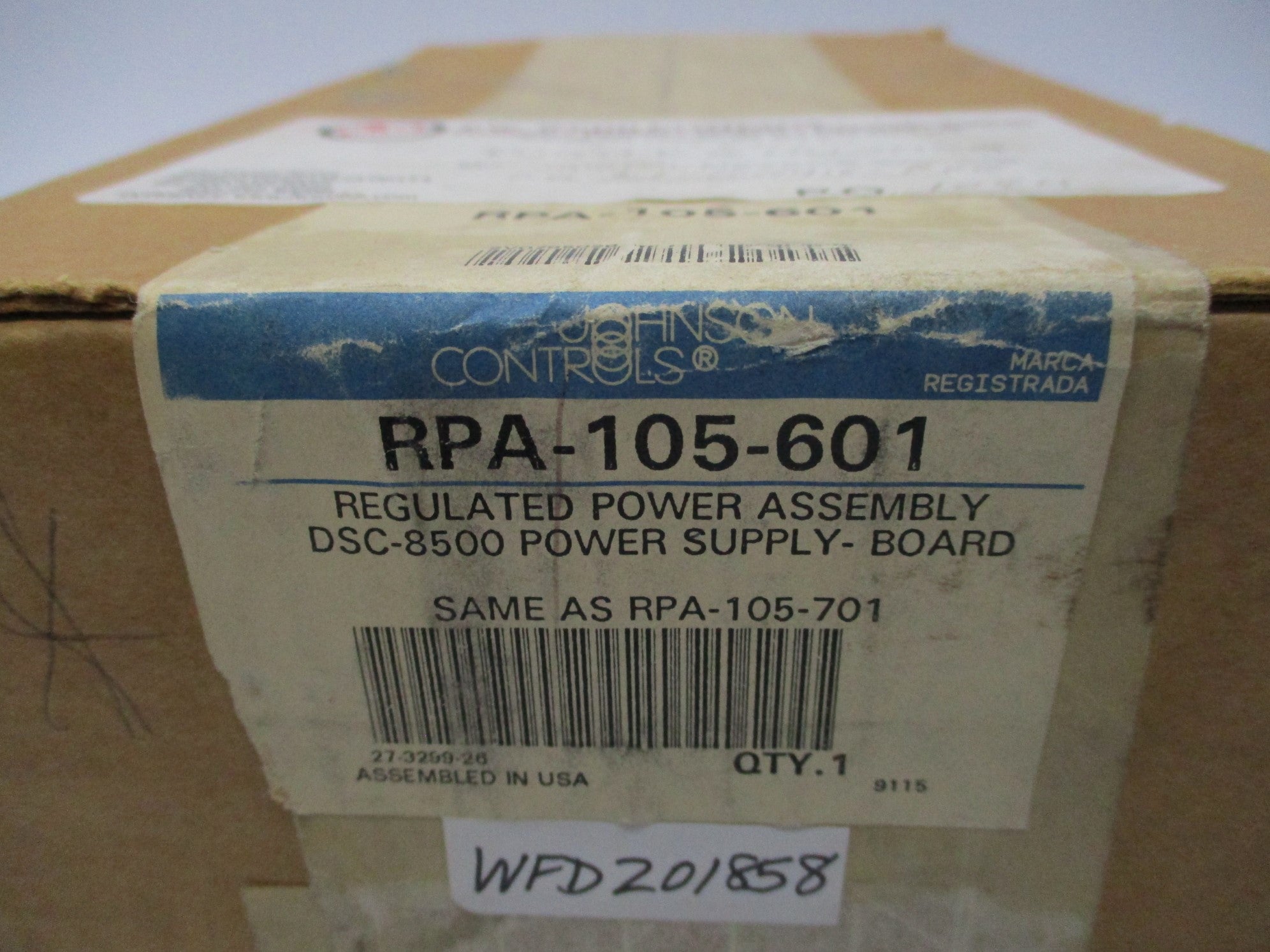 JOHNSON CONTROLS RPA-105-601 NSFS