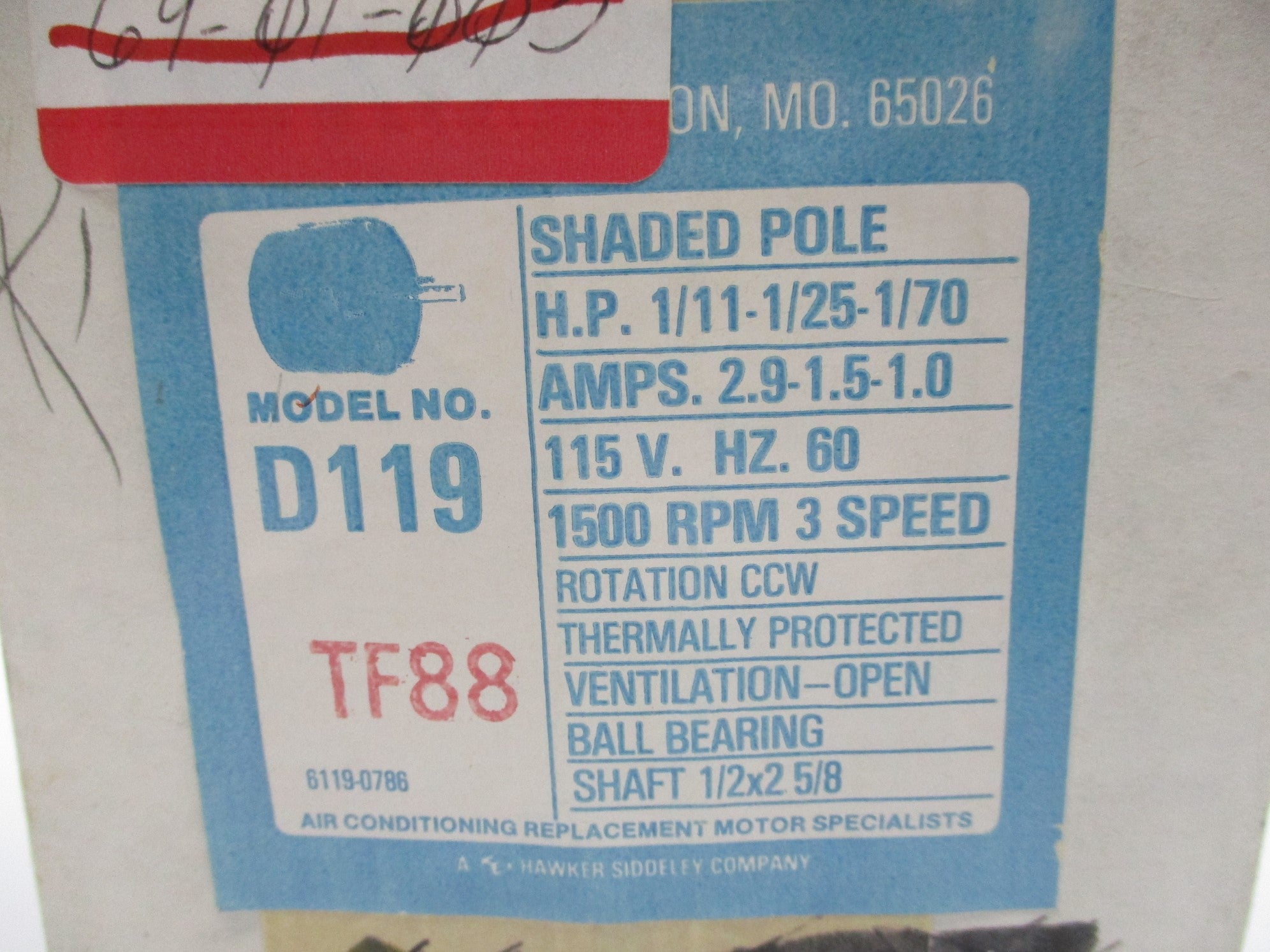 HAWKER SIDDELEY D119 TF88 NSFS