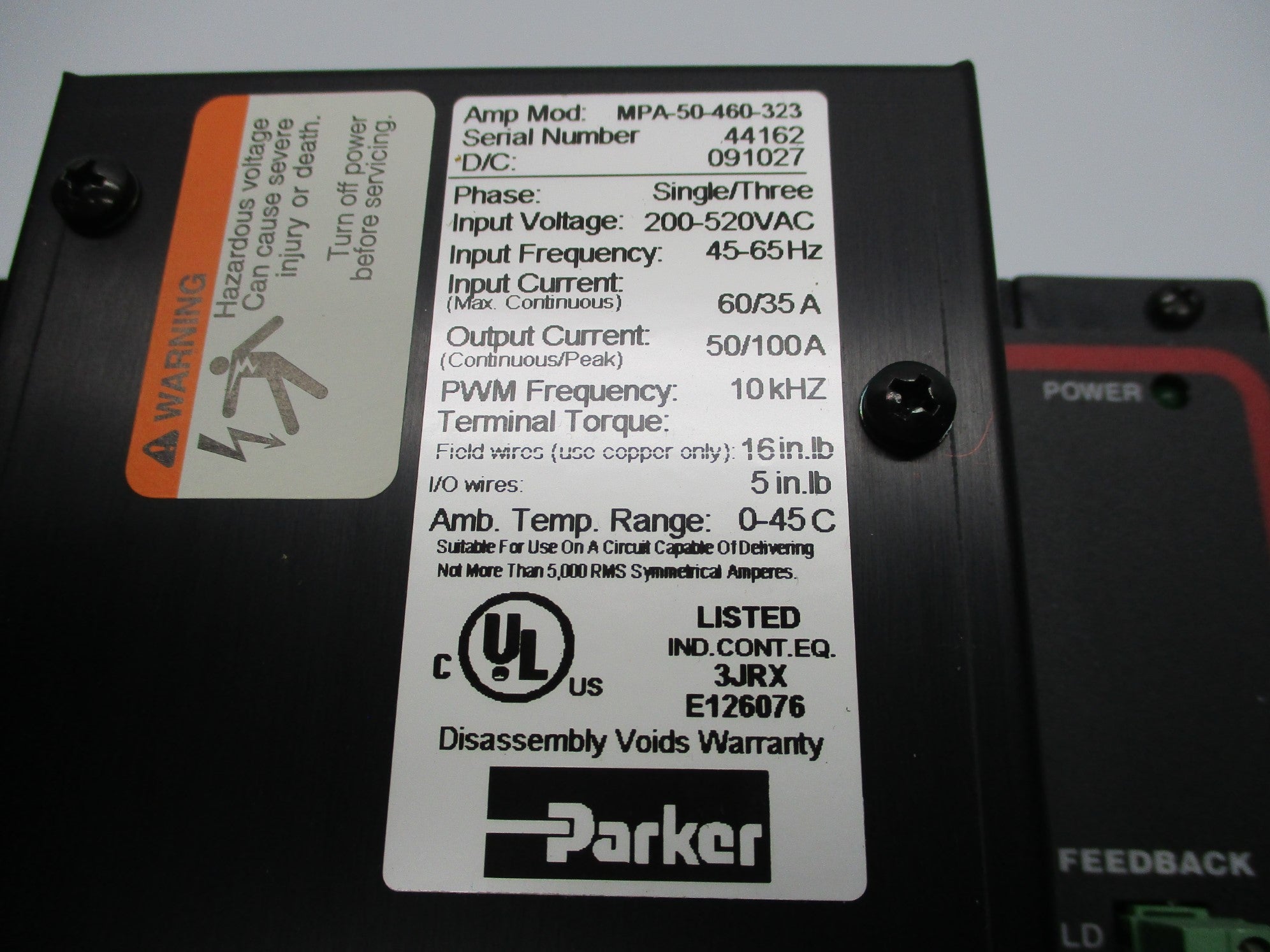 PARKER MPA-50-460-323 NSNP