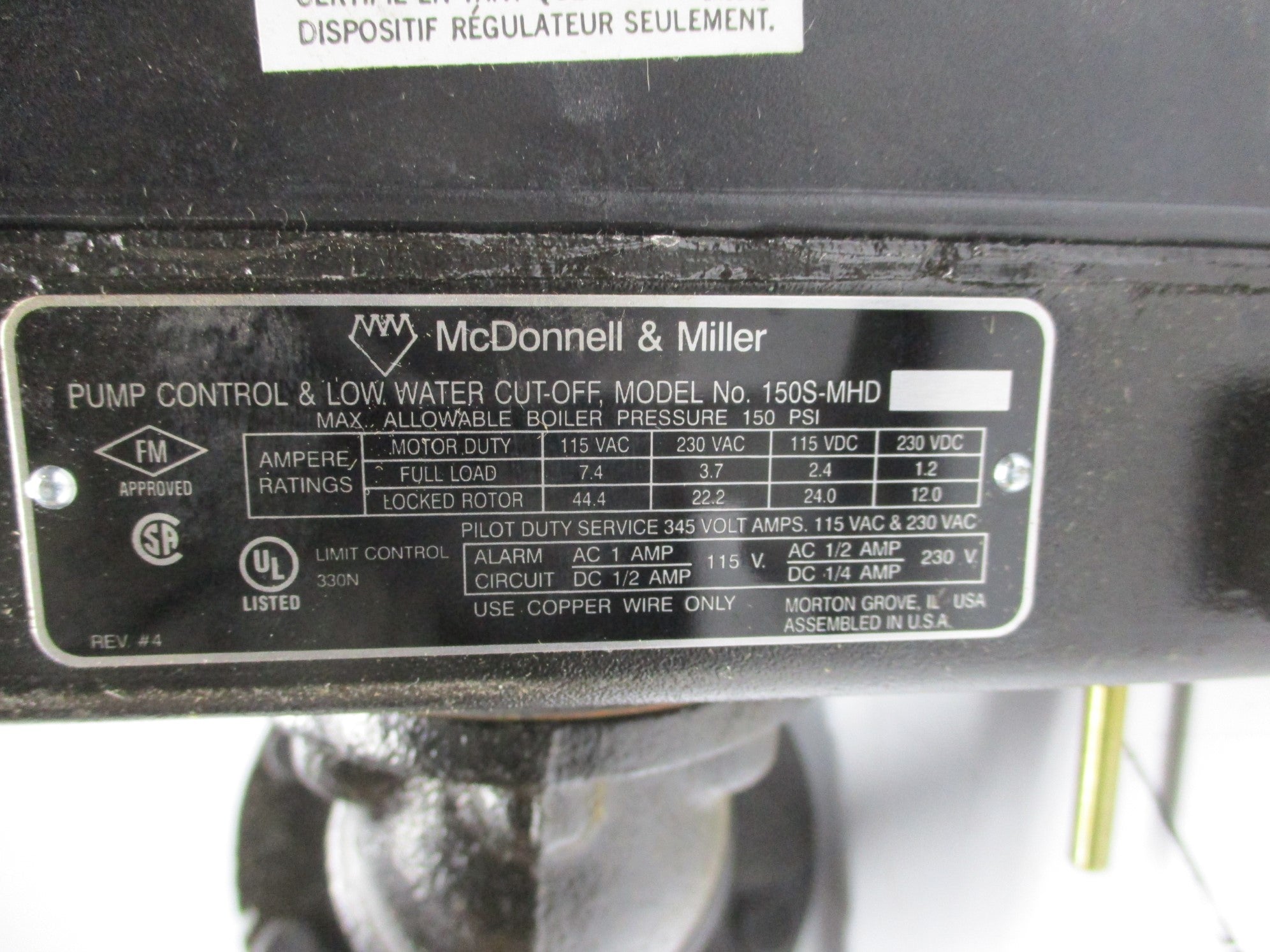 MCDONNELL & MILLER 150S-M 172806 NSMP
