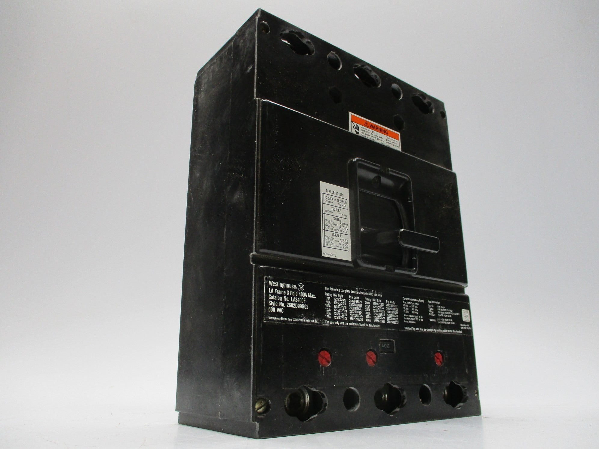 WESTINGHOUSE LA3400 400A NSNP