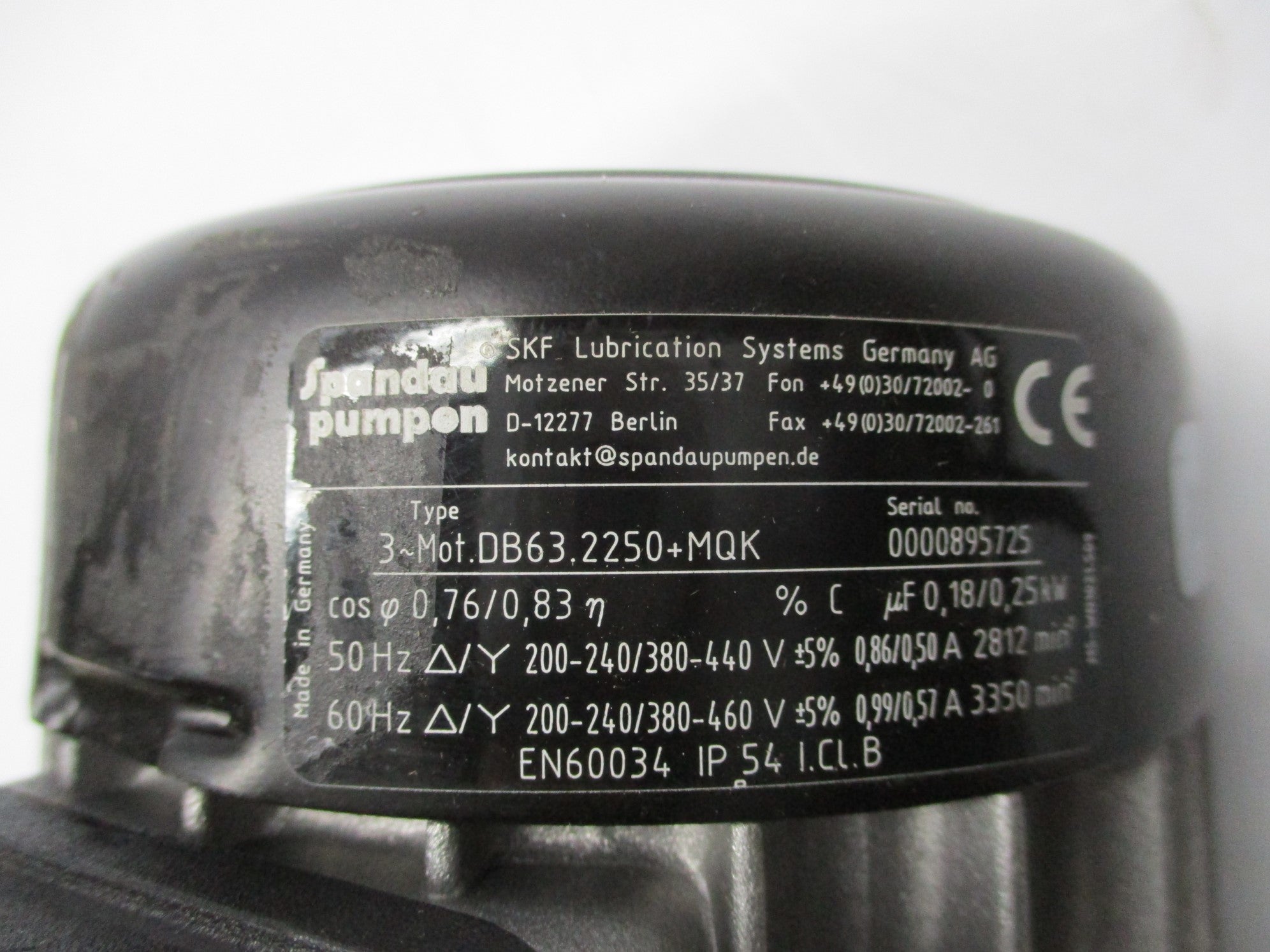 SPANDAU PUMPEN DB63.2250+MQK NSNP