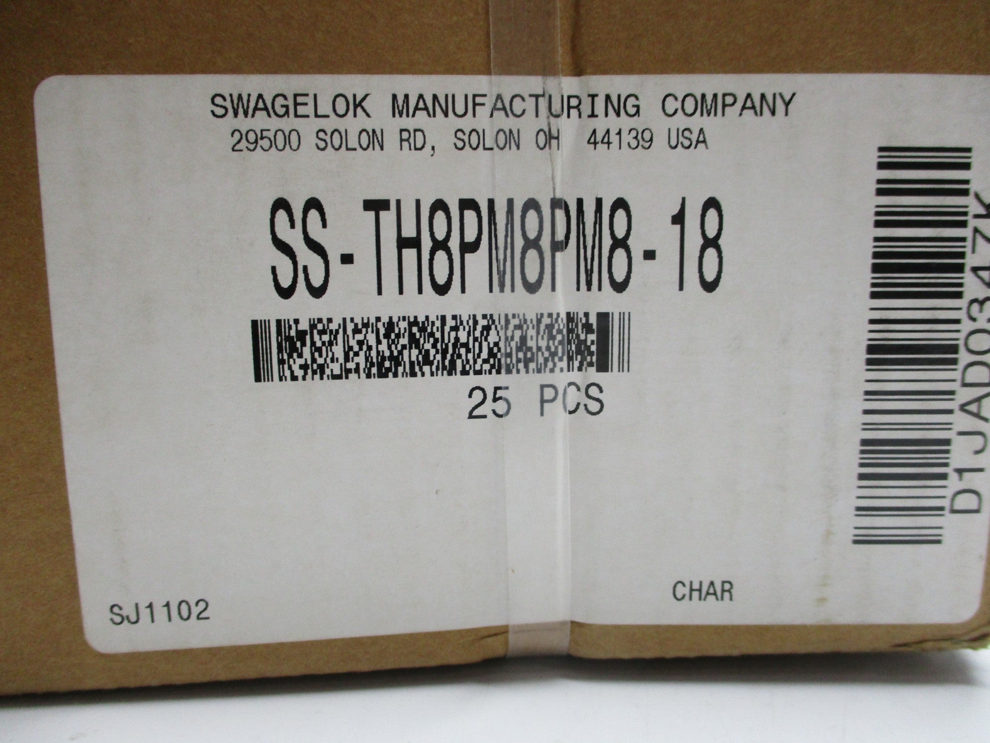 SWAGELOK SS-TH8PM8PM8-18 (PKG OF 25) NSFS