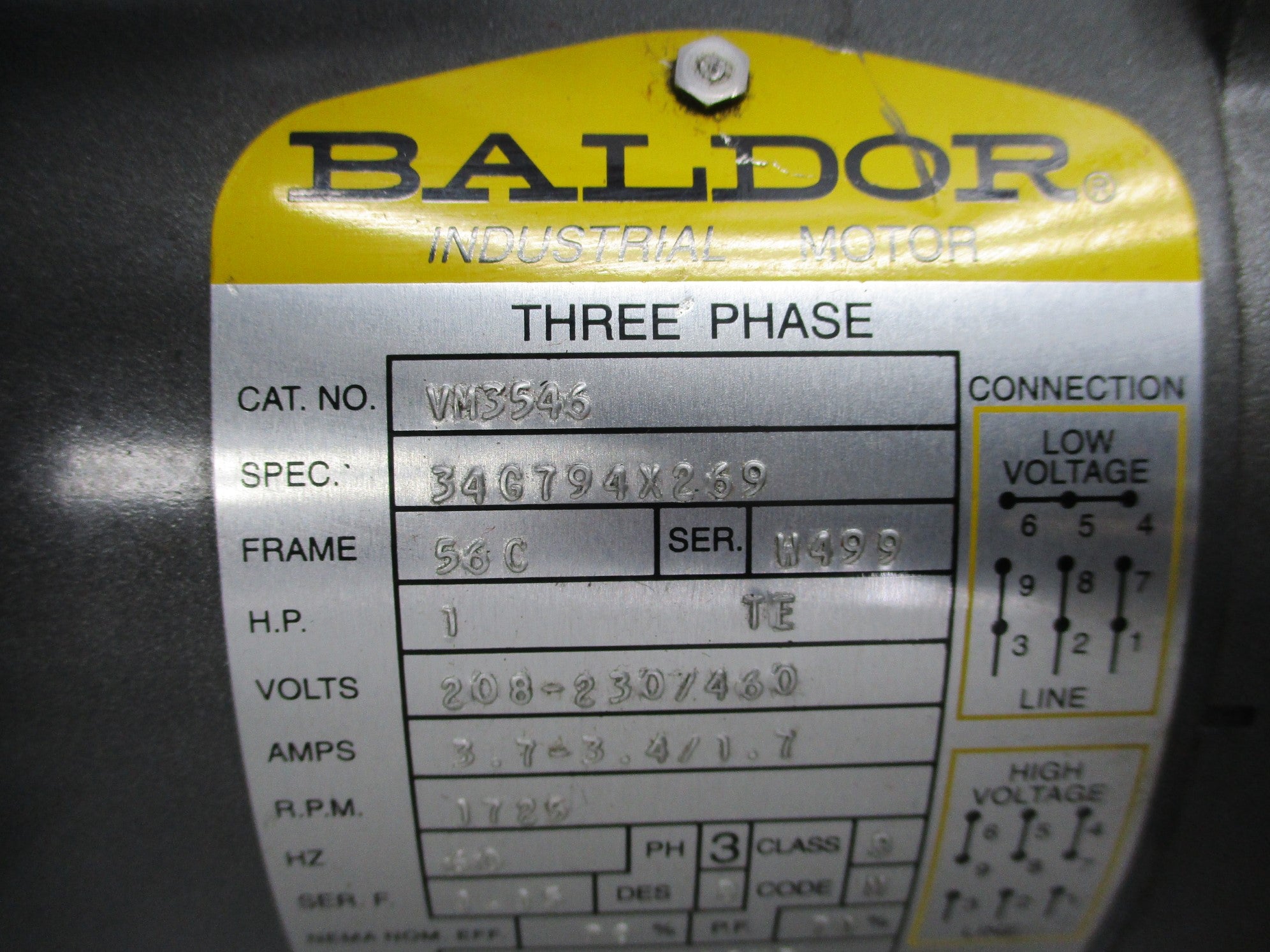 BALDOR VM3546 UNMP