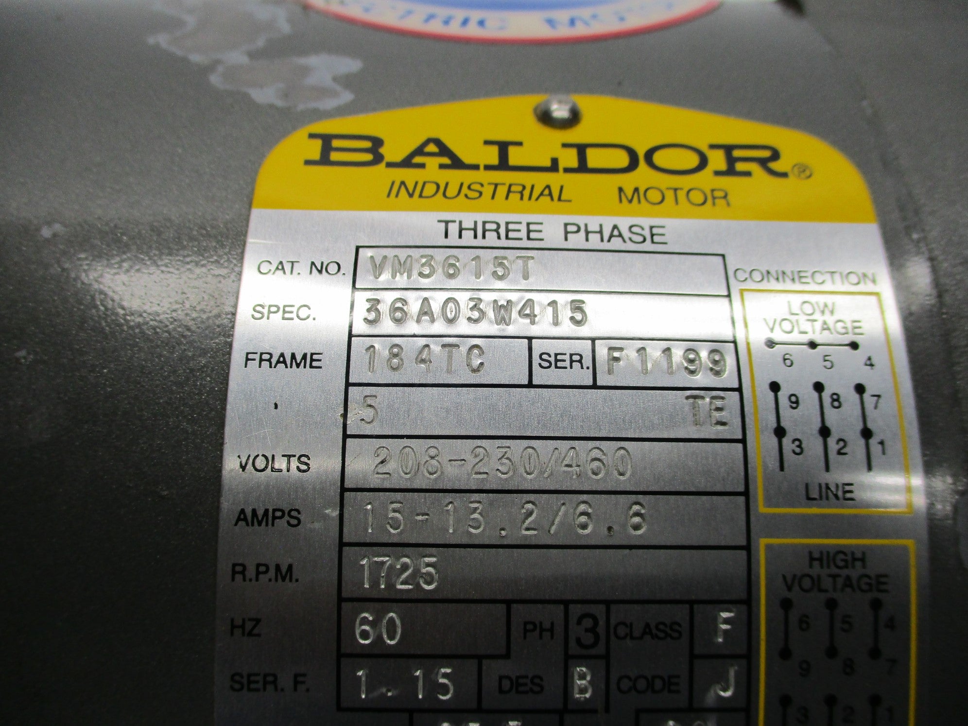 BALDOR VM3615T UNMP