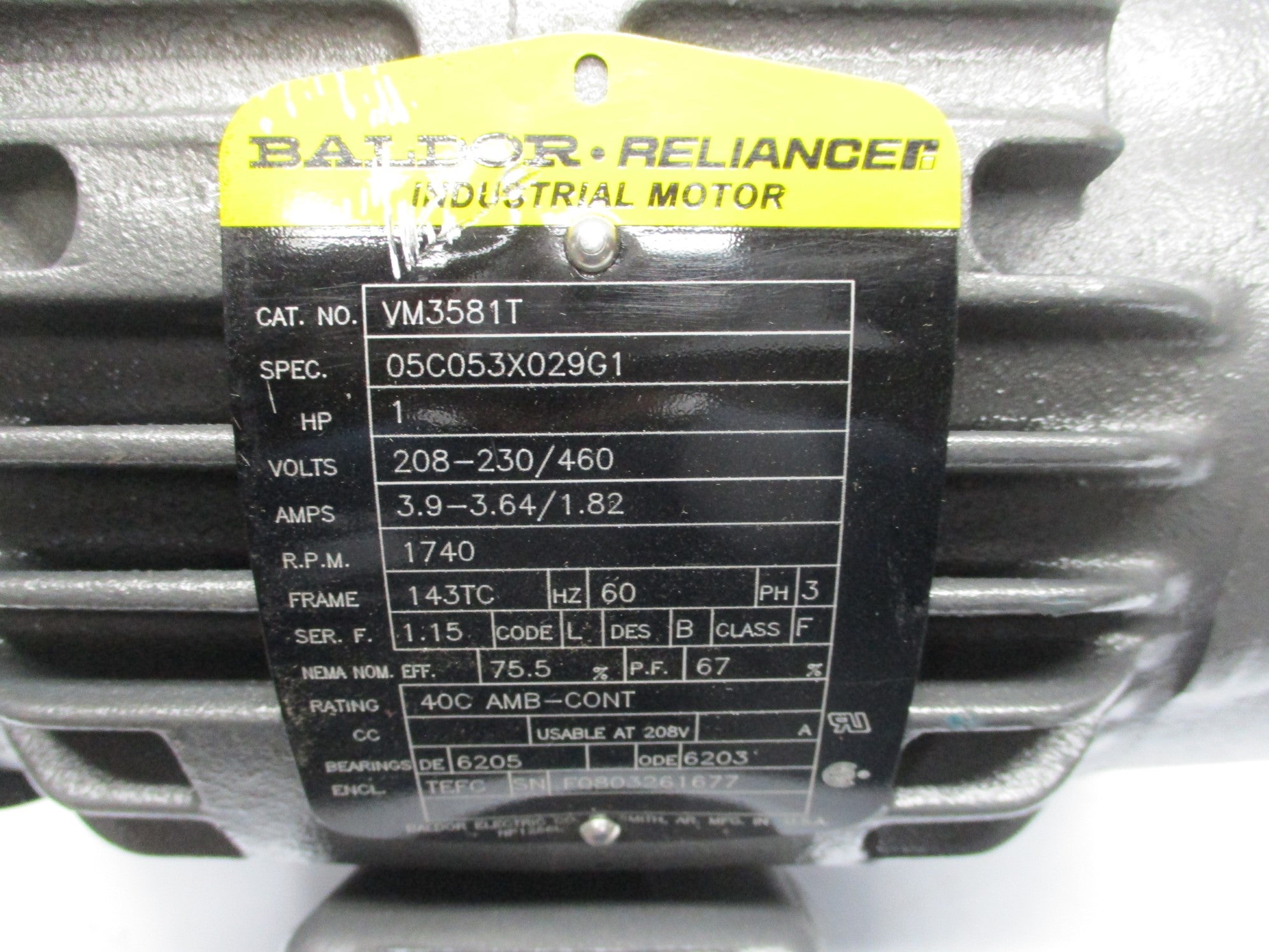 BALDOR VM3581T NSNP