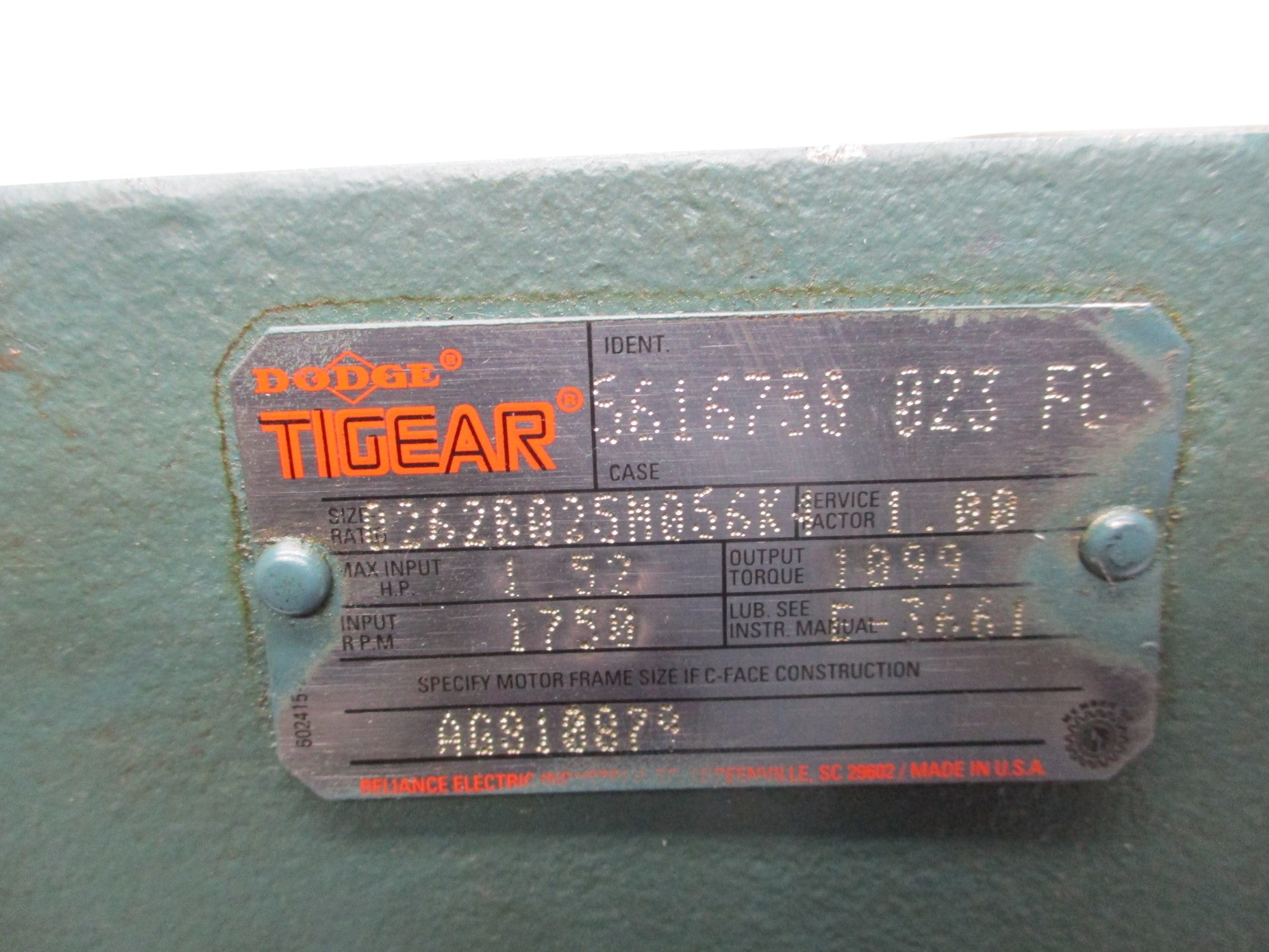 DODGE Q262B025M056K1 UNMP