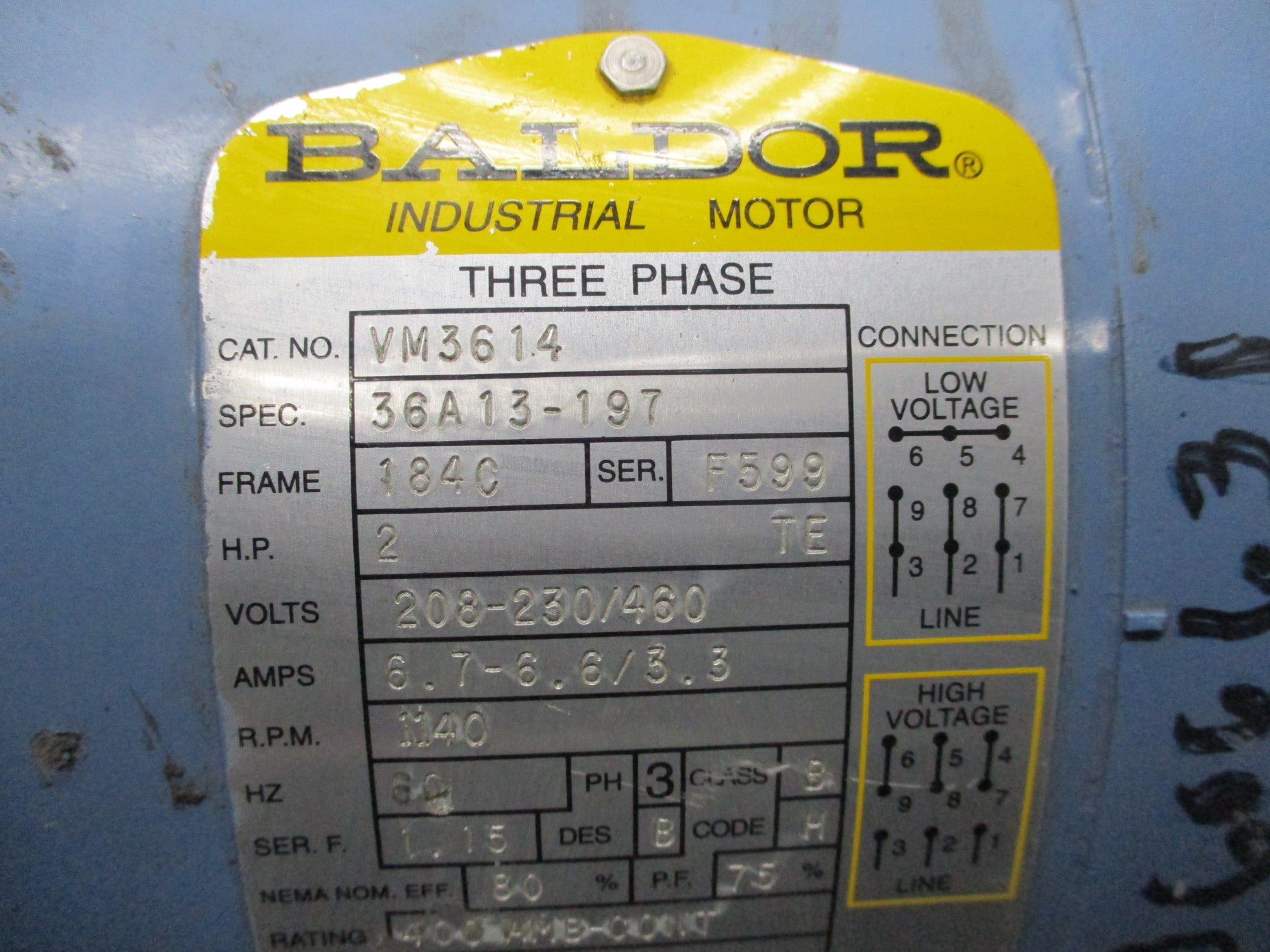 BALDOR VM3614 UNMP