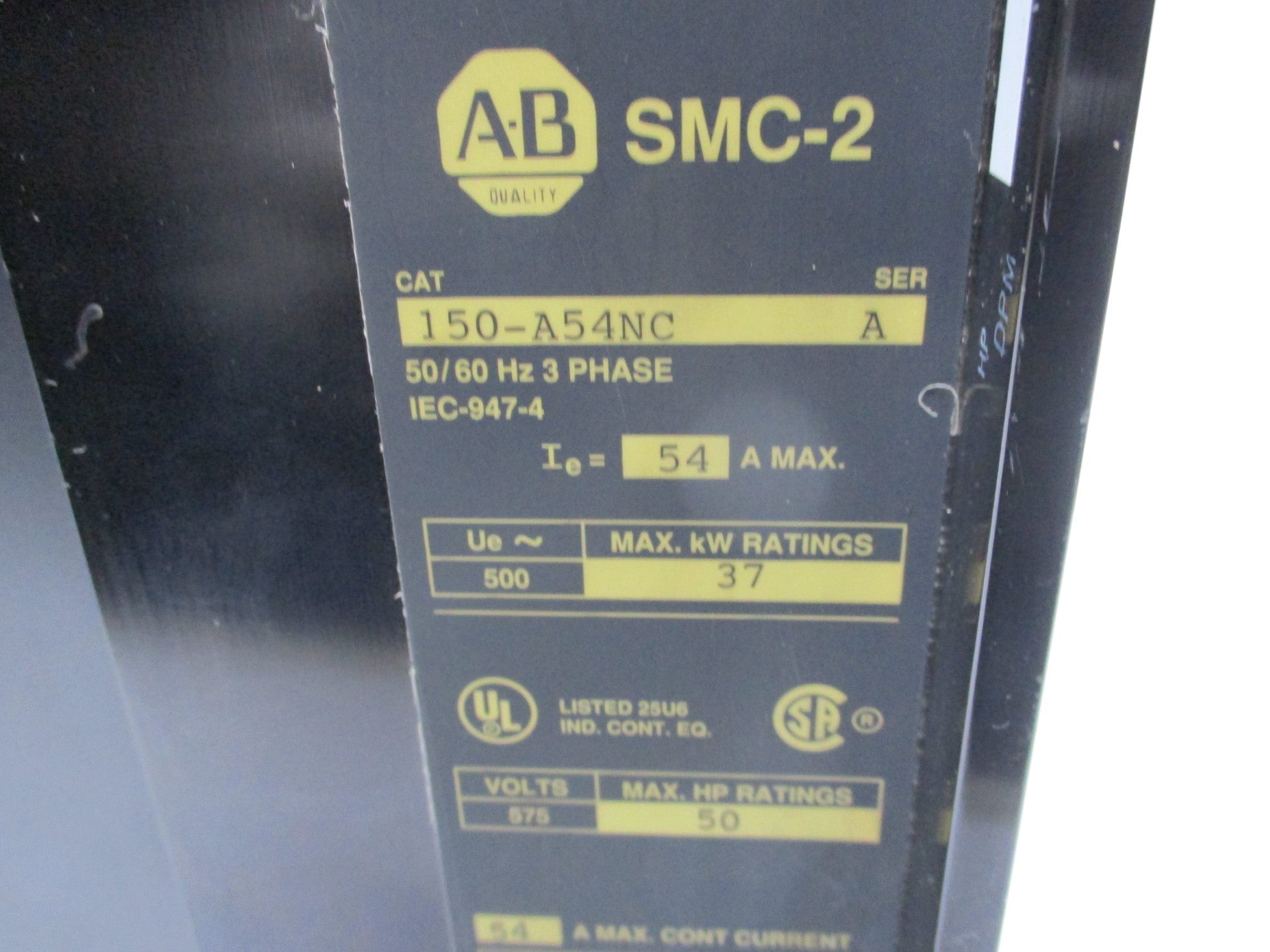 ALLEN BRADLEY 150-A54NC SER. A SMC2 UNMP