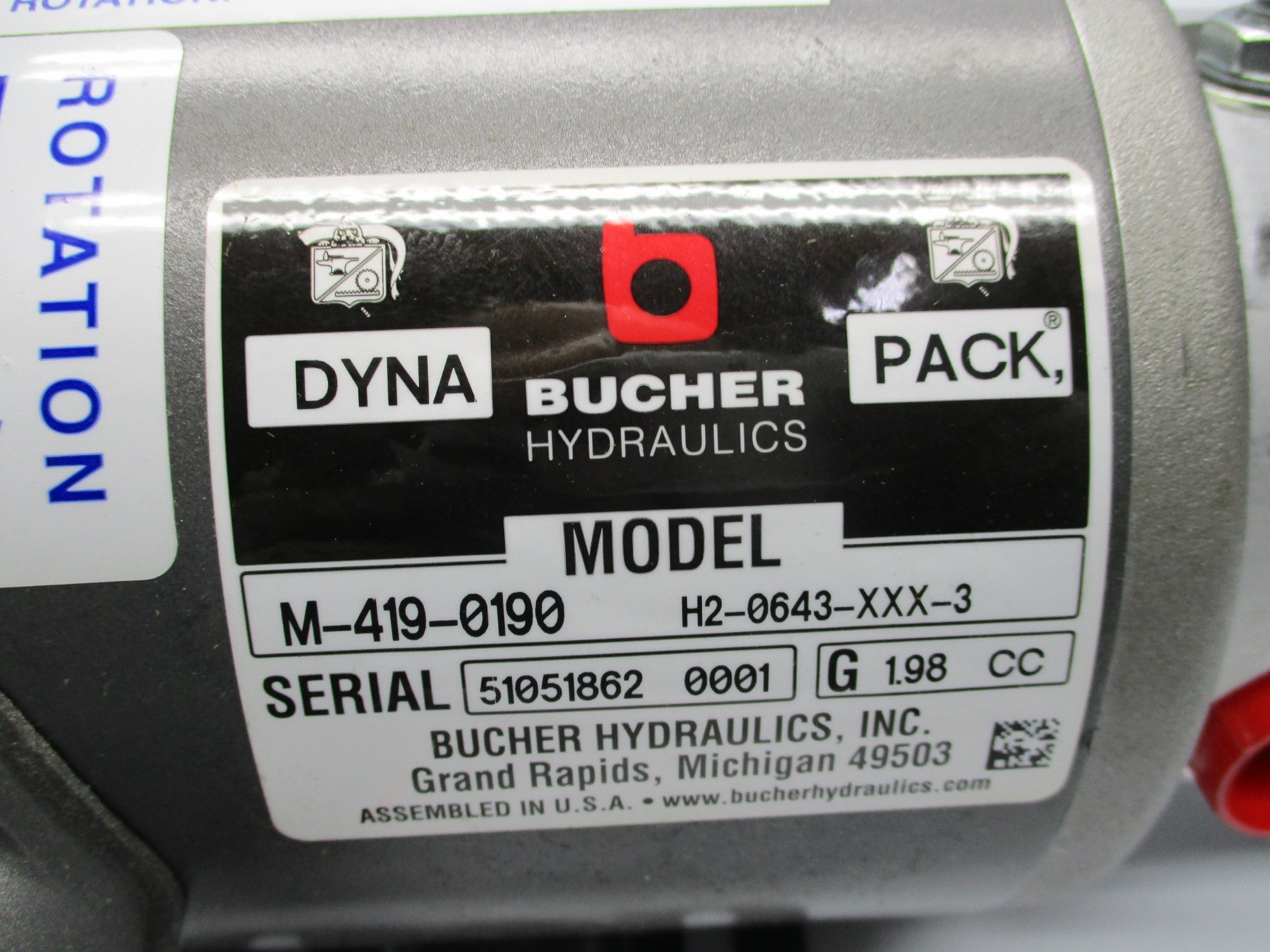 BUCHER M-419-0190 H2-0643-XXX-3 NSNP