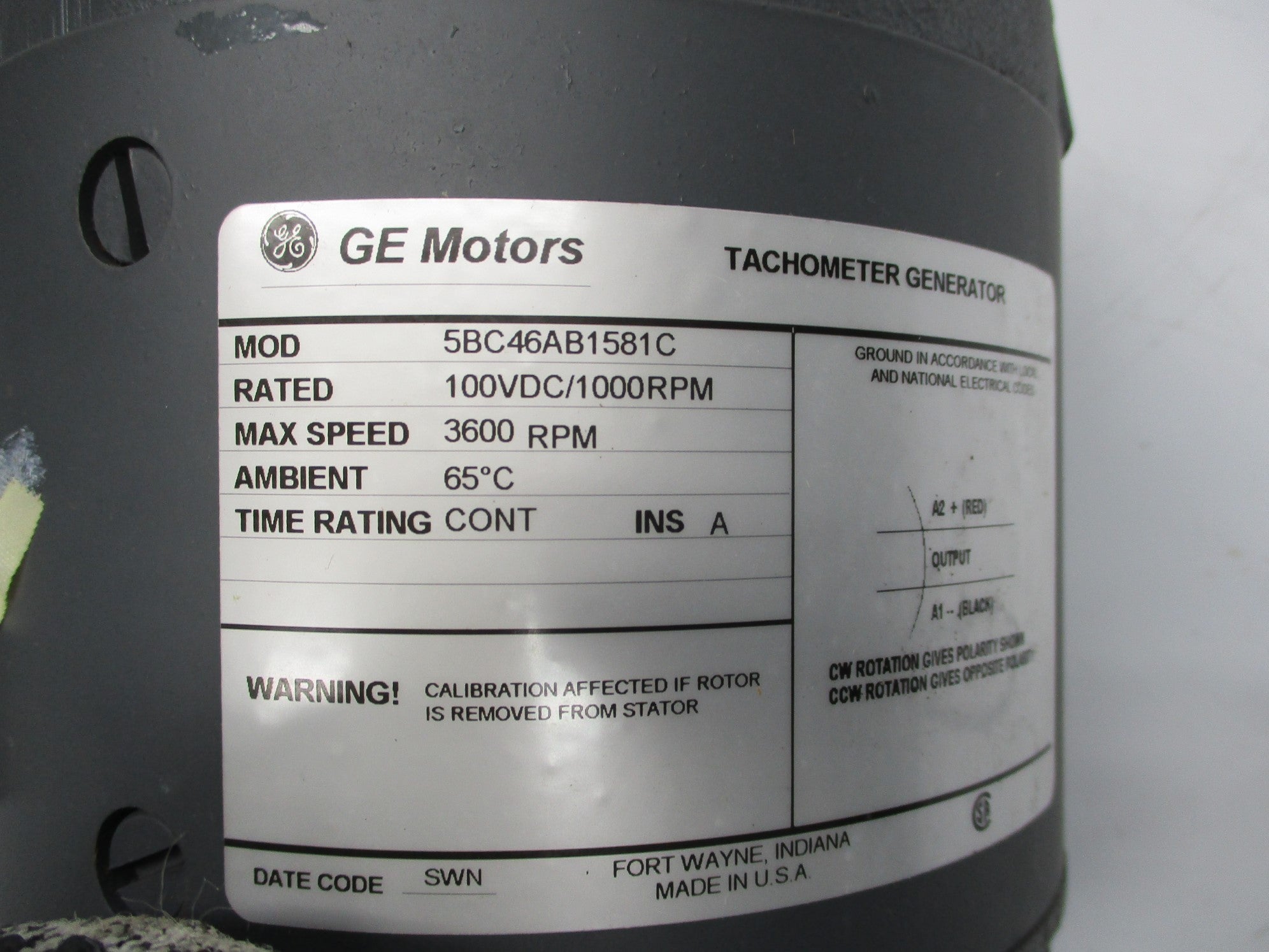 GENERAL ELECTRIC 5BC46AB1581C D139 NSMP
