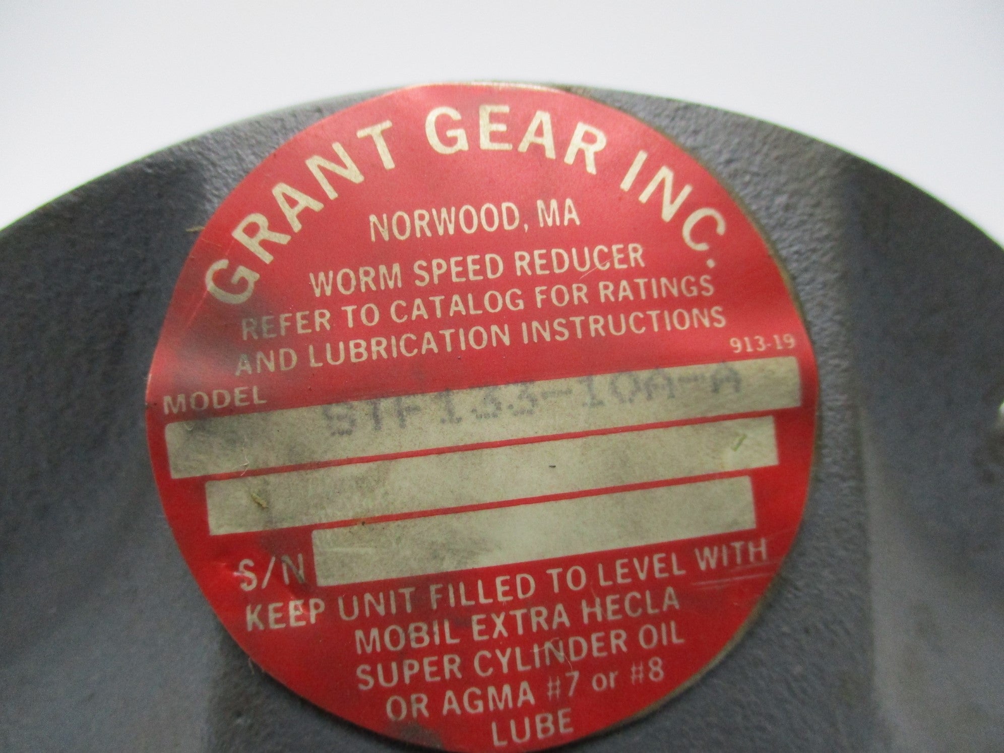 GRANT GEAR STF133-10A-A UNMP