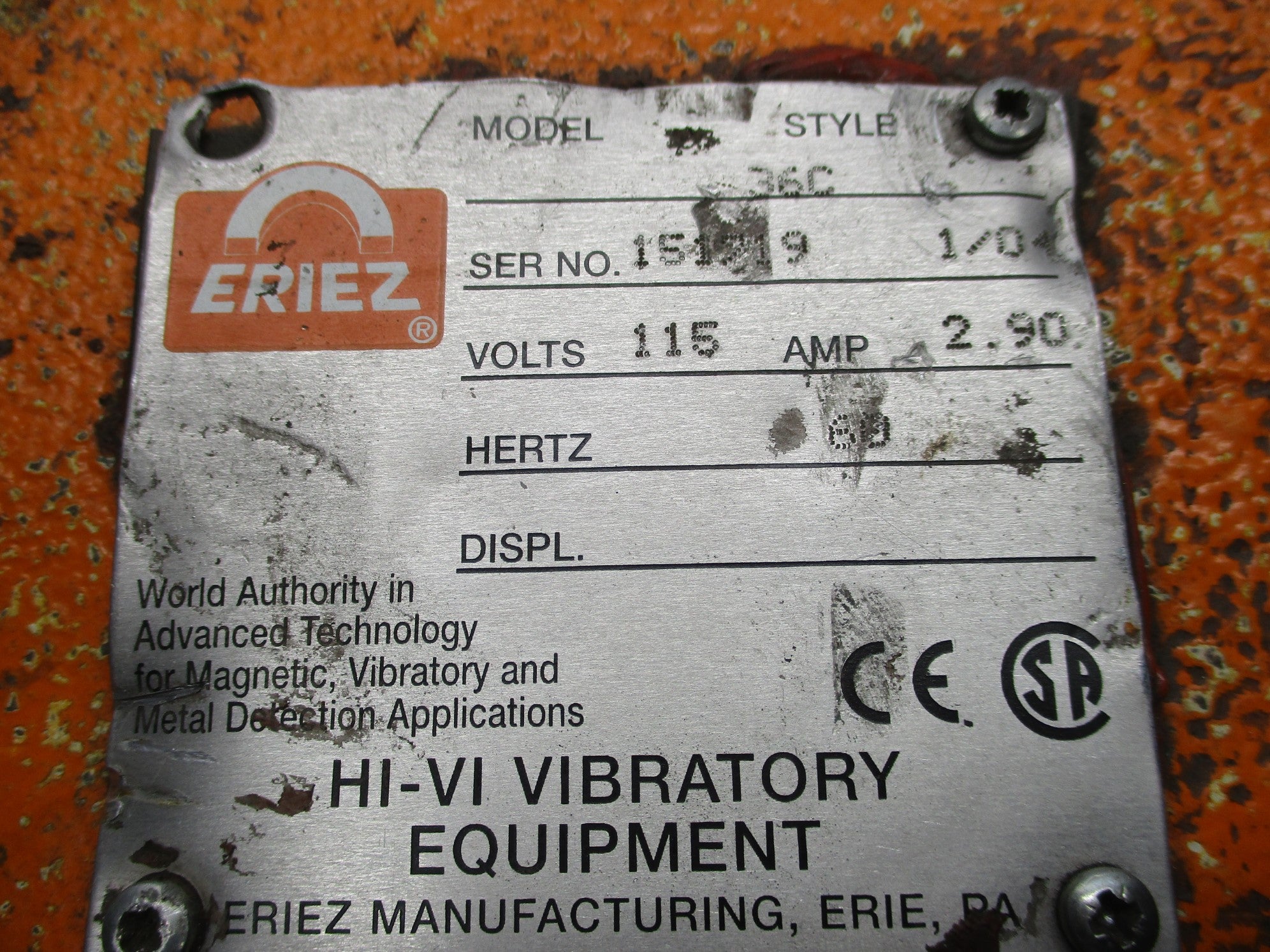 ERIEZ 36C UNMP