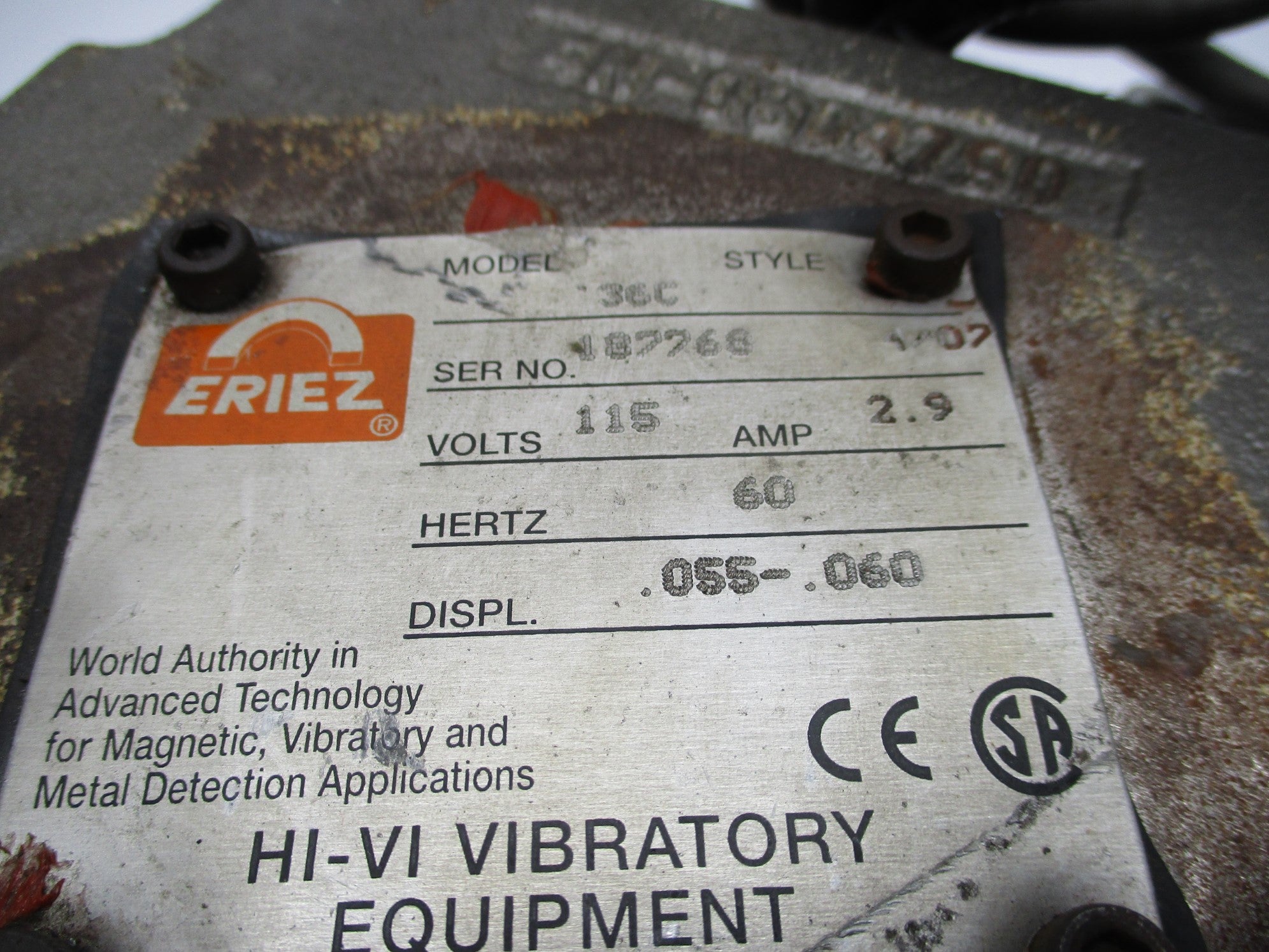 ERIEZ 36C (AS PICTURED) UNMP
