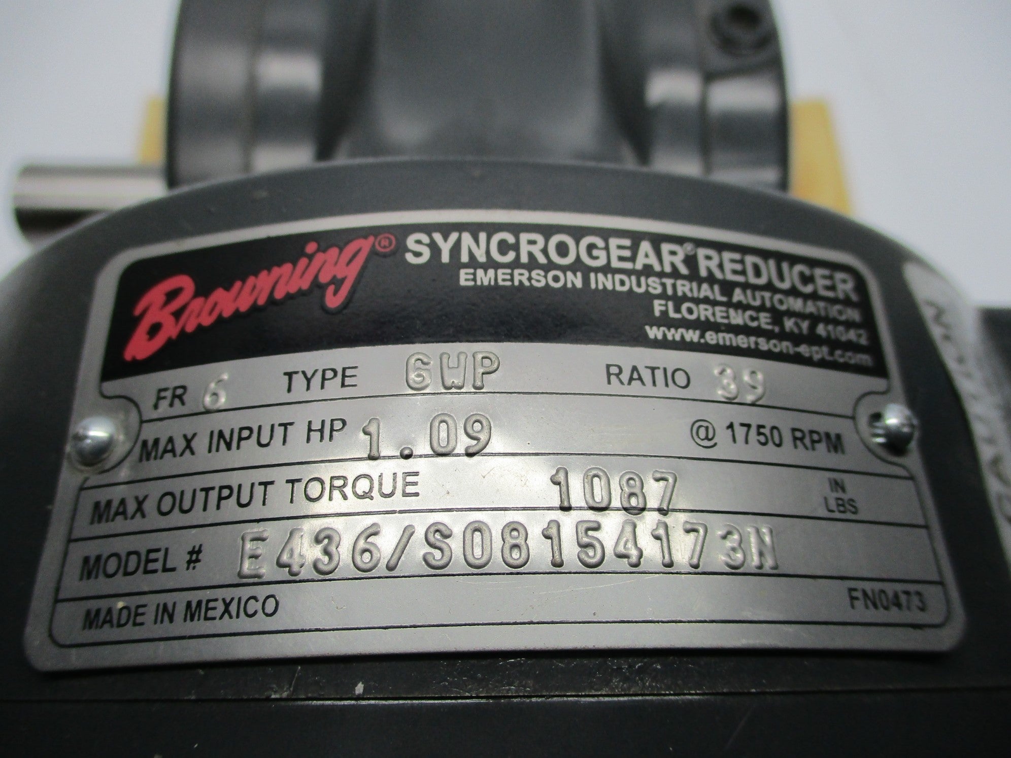 EMERSON E436/S08154173N TYPE GWP NSMP
