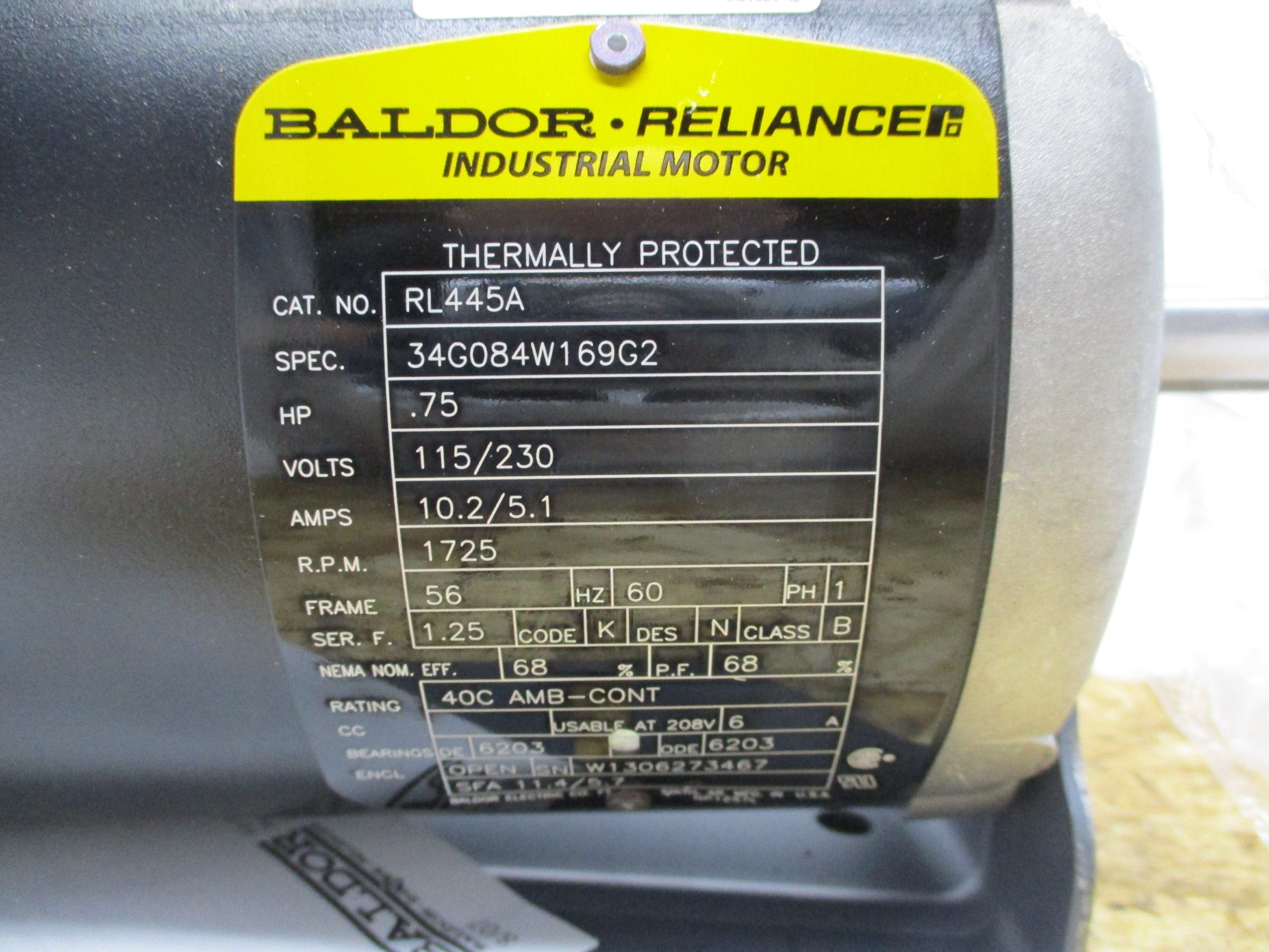BALDOR RL445A NSMP