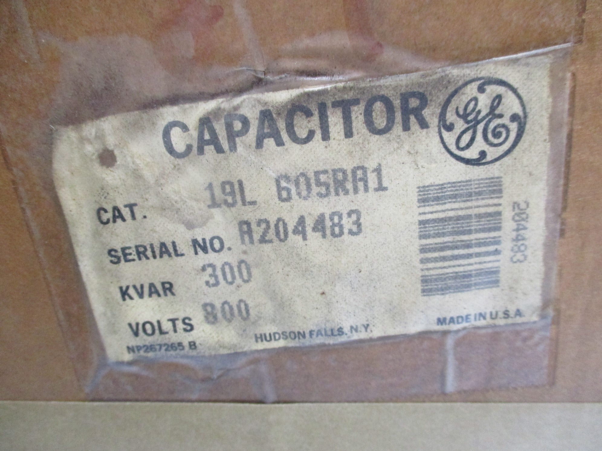GENERAL ELECTRIC 19L605RA1 NSFS