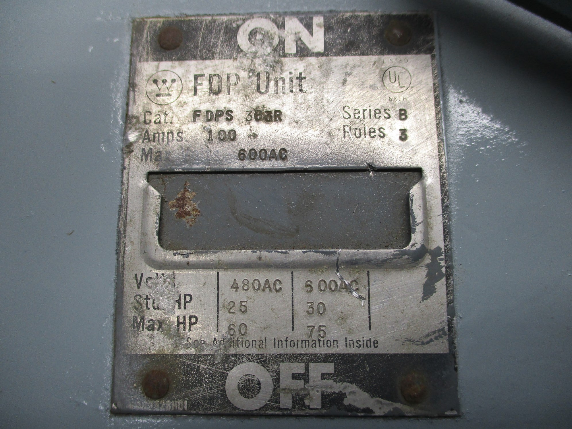 WESTINGHOUSE FDPS363R SER. B UNMP