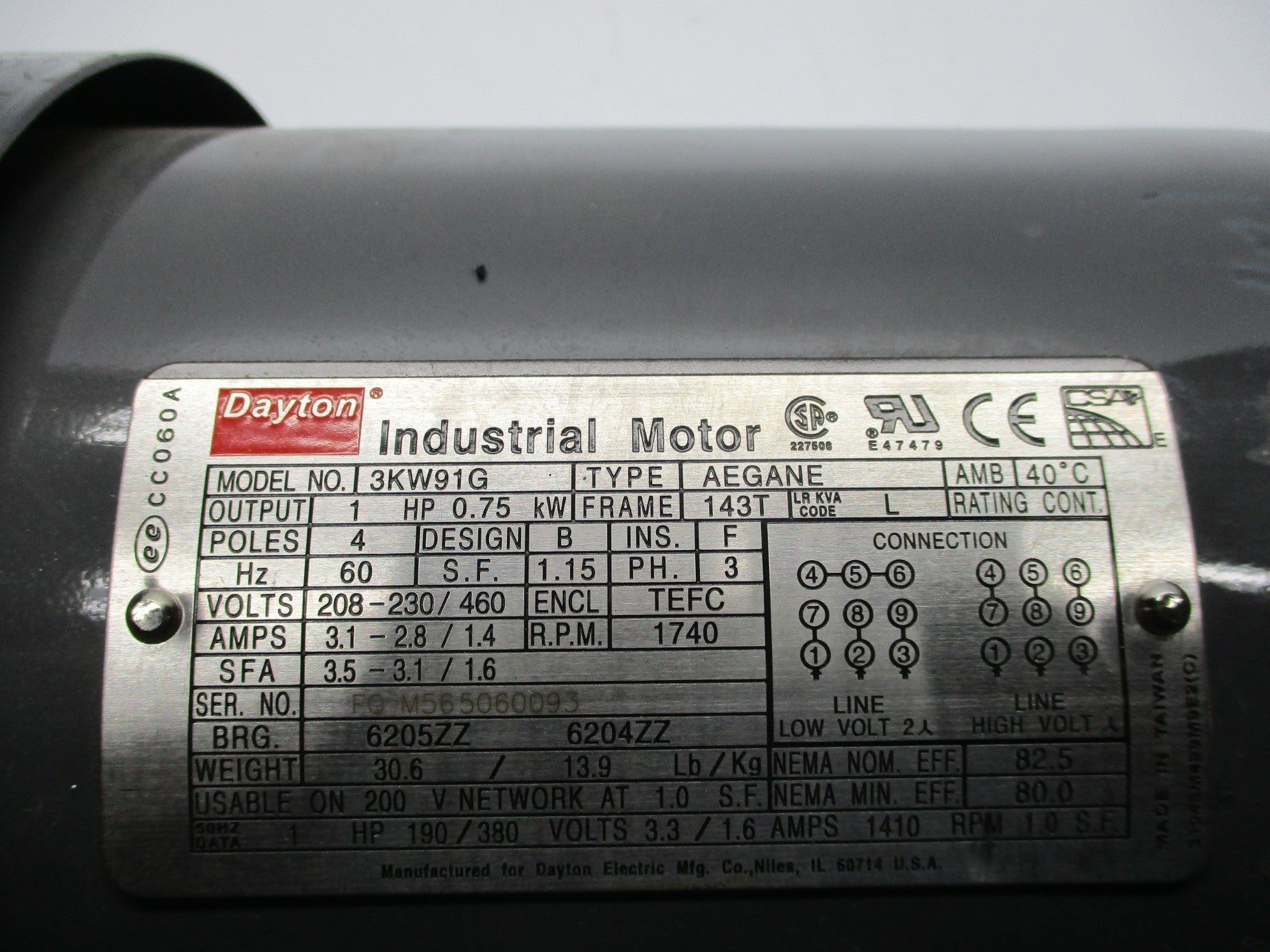DAYTON 3KW91G NSNP