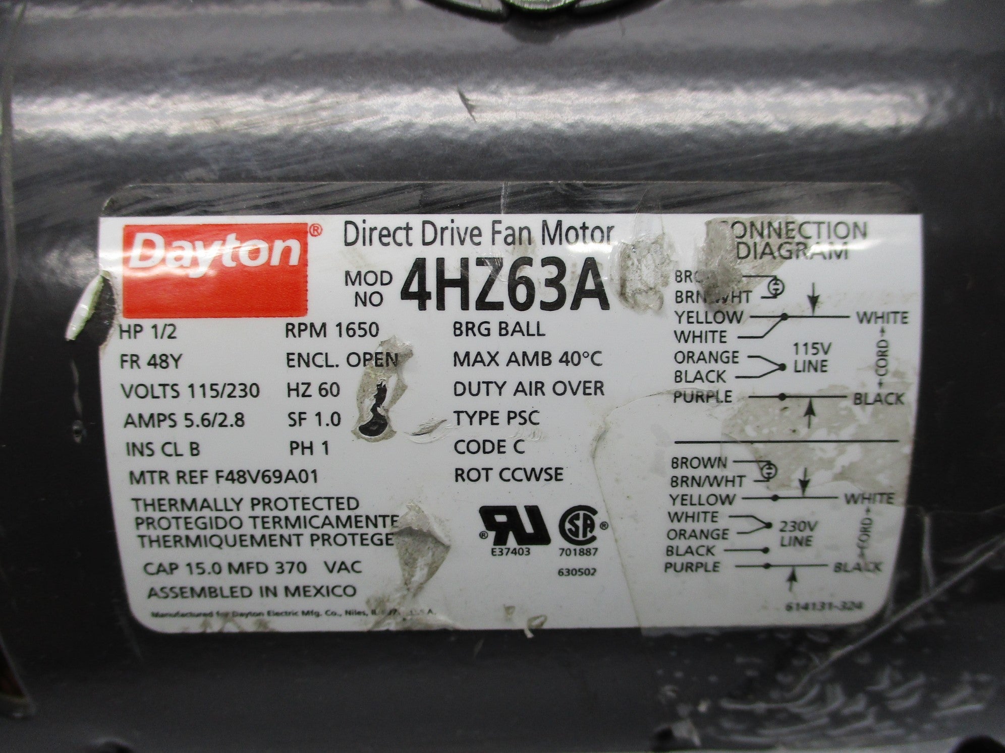 DAYTON 4HZ63A NSNP
