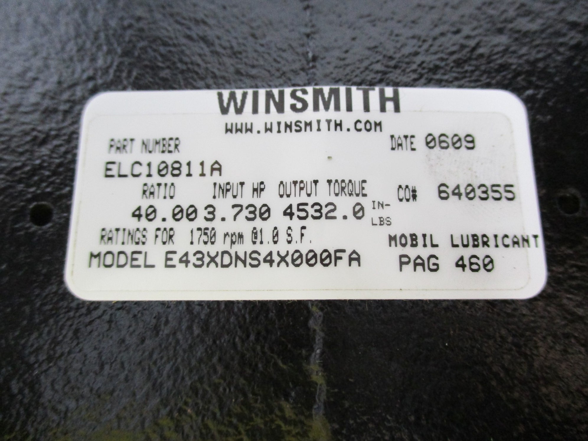 WINSMITH ELC10811A MODEL E43XDNS4X000FA NSNP