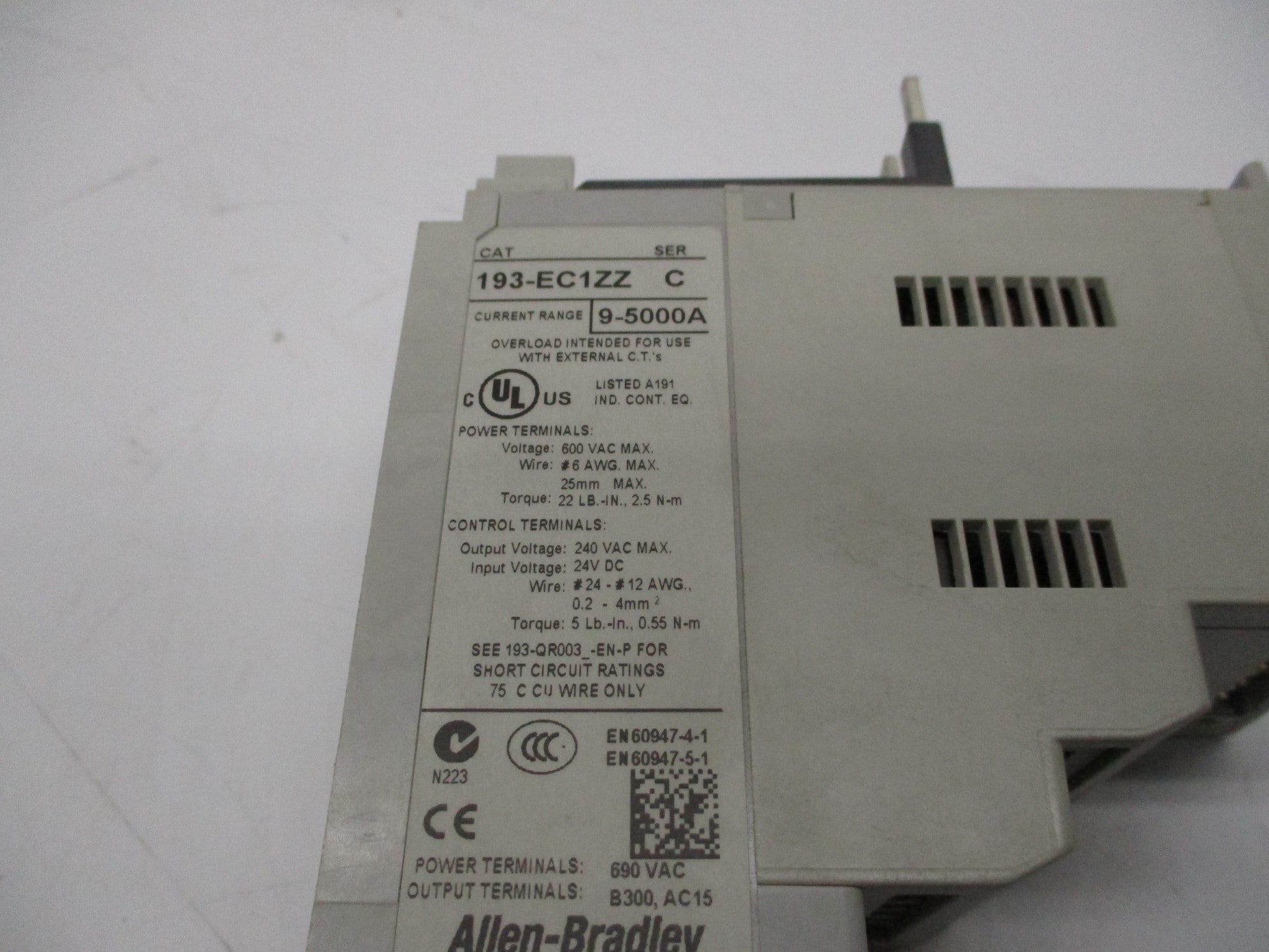 ALLEN BRADLEY 193-EC1ZZ SER. C NSMP