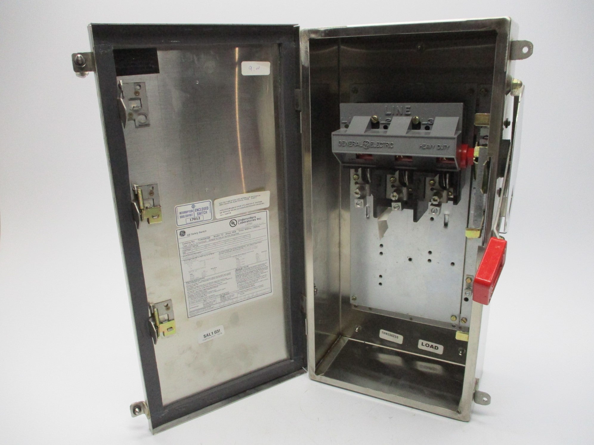GENERAL ELECTRIC THN3362SS MODEL 12 60A NSNP