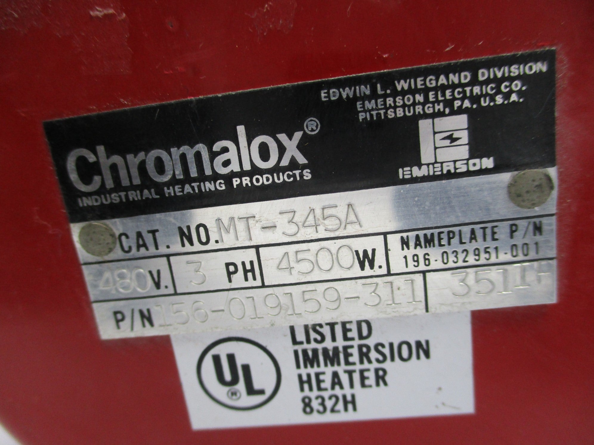 CHROMALOX MT-345A 156-019159-311 NSNP