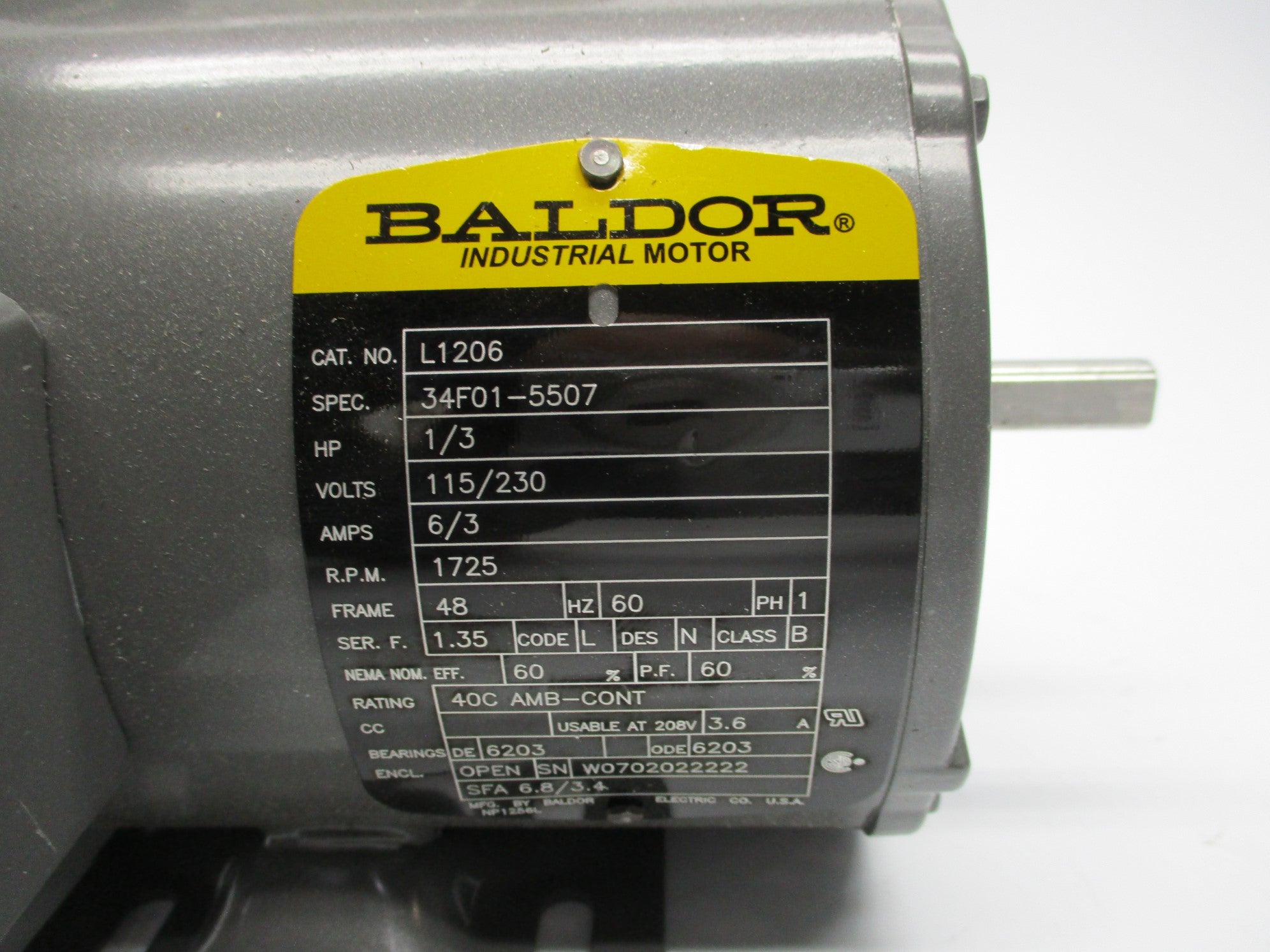 BALDOR L1206 (AS PICTURED) NSMP