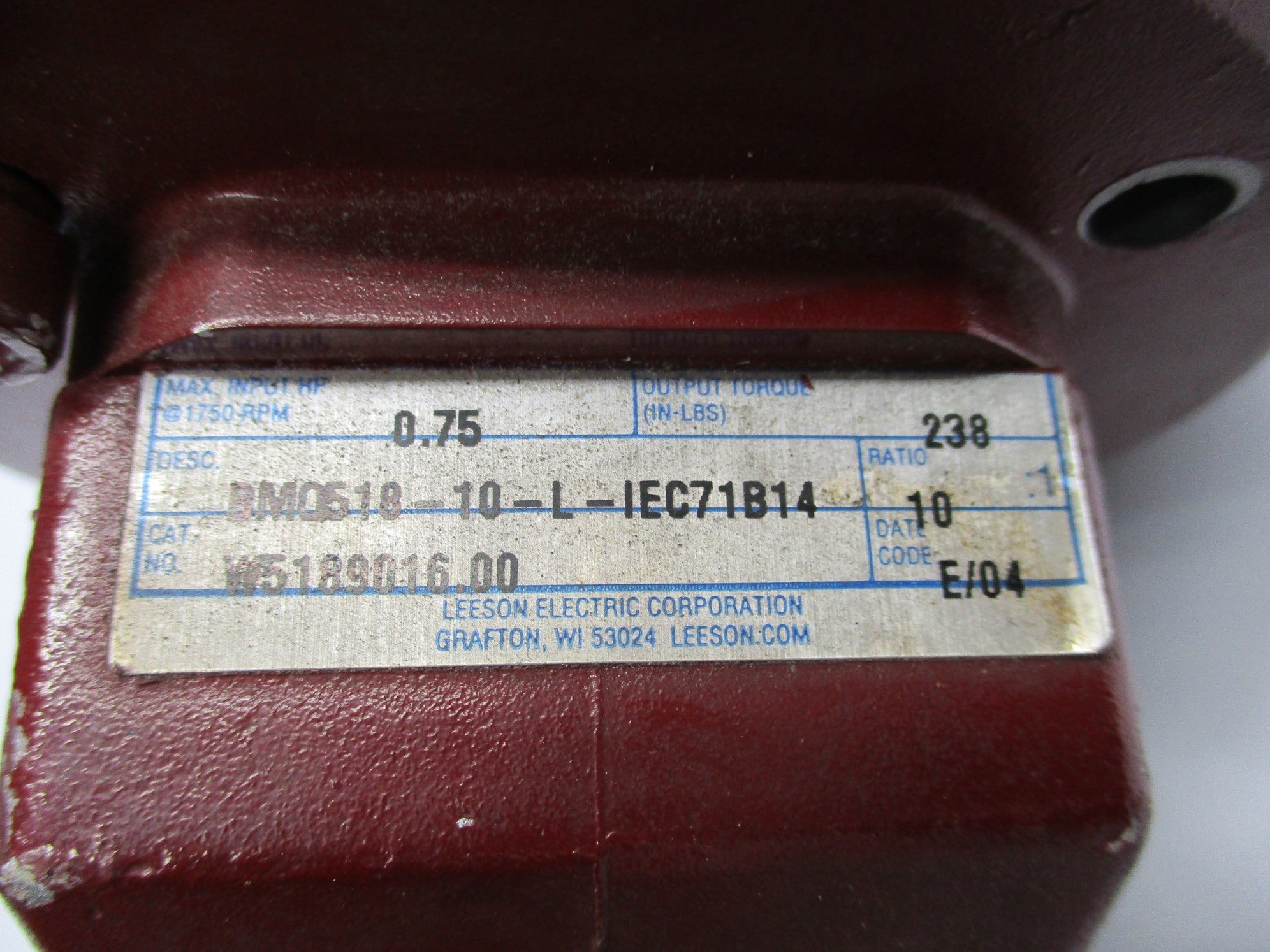 LEESON BMQ518-10-L-IEC71B14 192028.00 UNMP