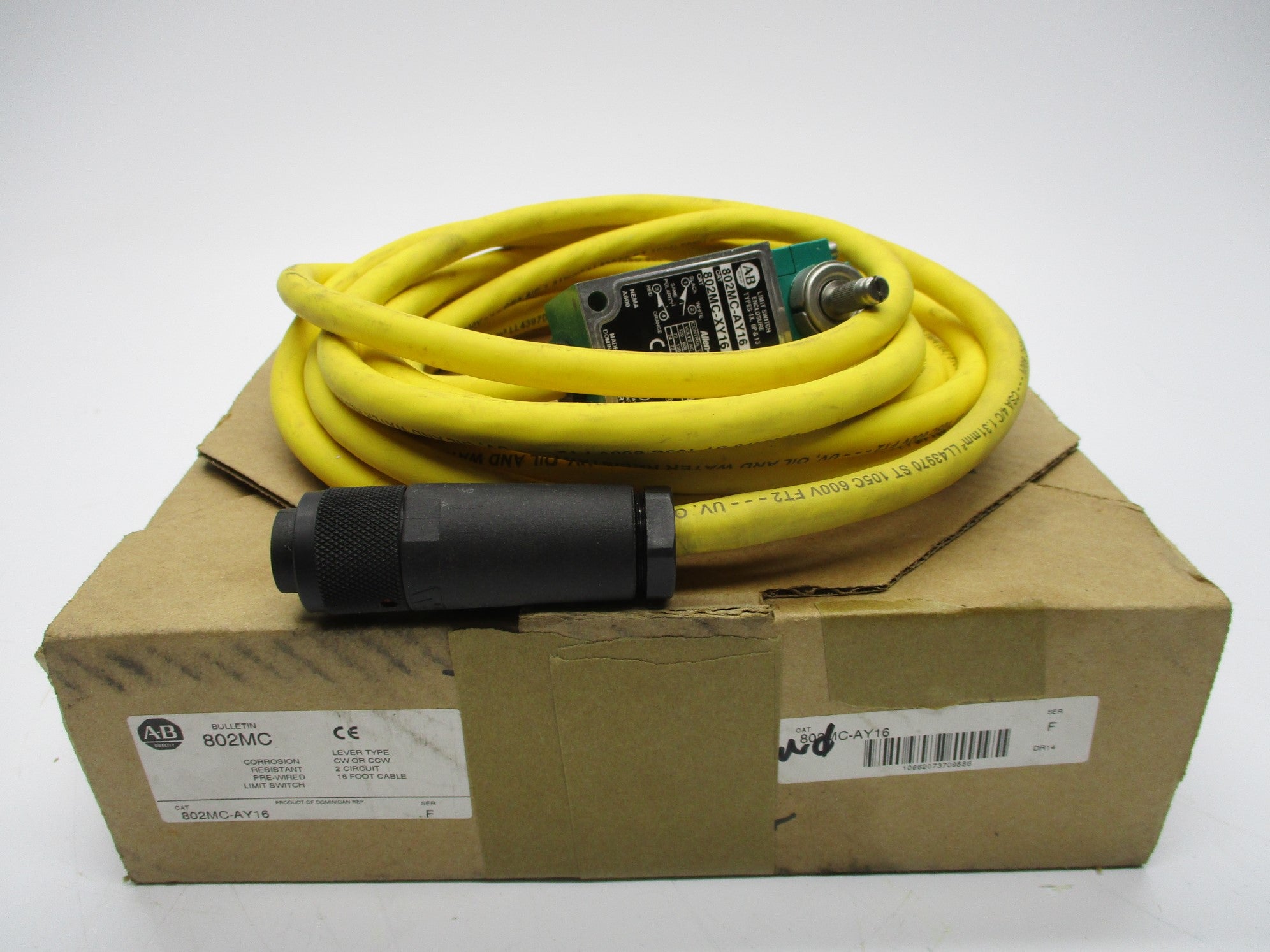 ALLEN BRADLEY 802MC-AY16 SER. F (BR/WH)(AS PICTURED) NSMP