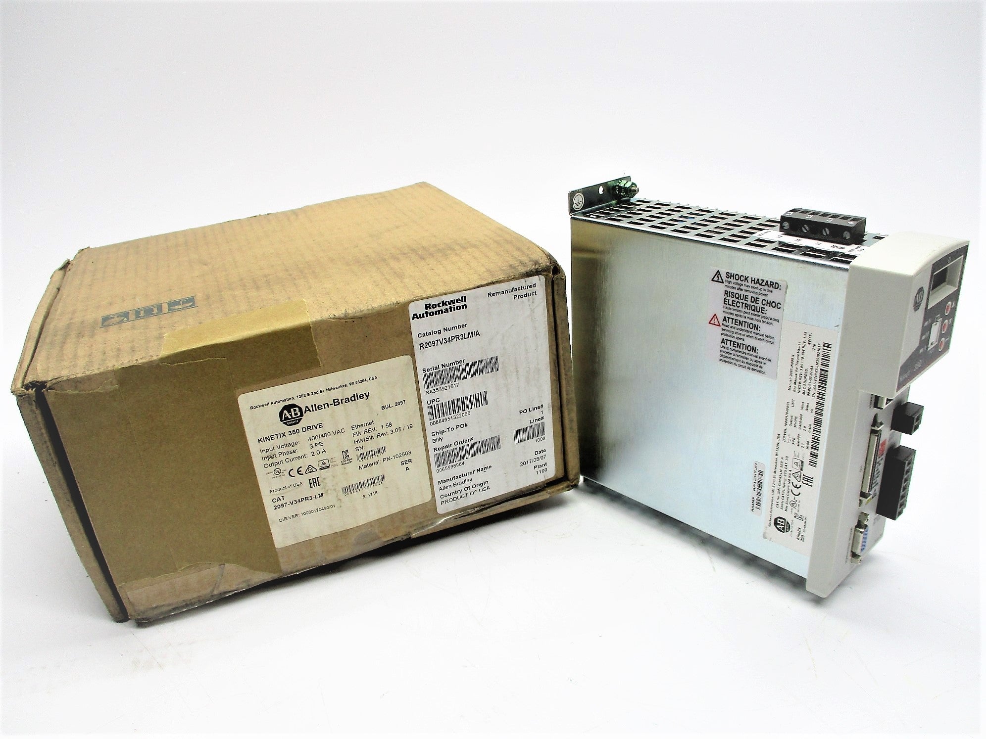 ALLEN BRADLEY 2097-V34PR3-LM SER. A F/W 1.58 REMAN
