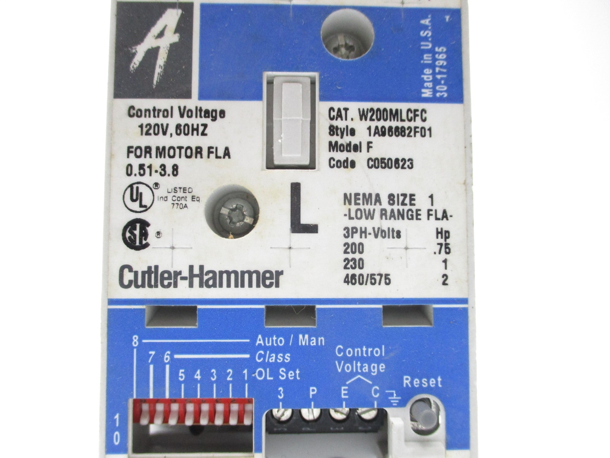 CUTLER HAMMER W200MLCFC (AS PICTURED) UNMP
