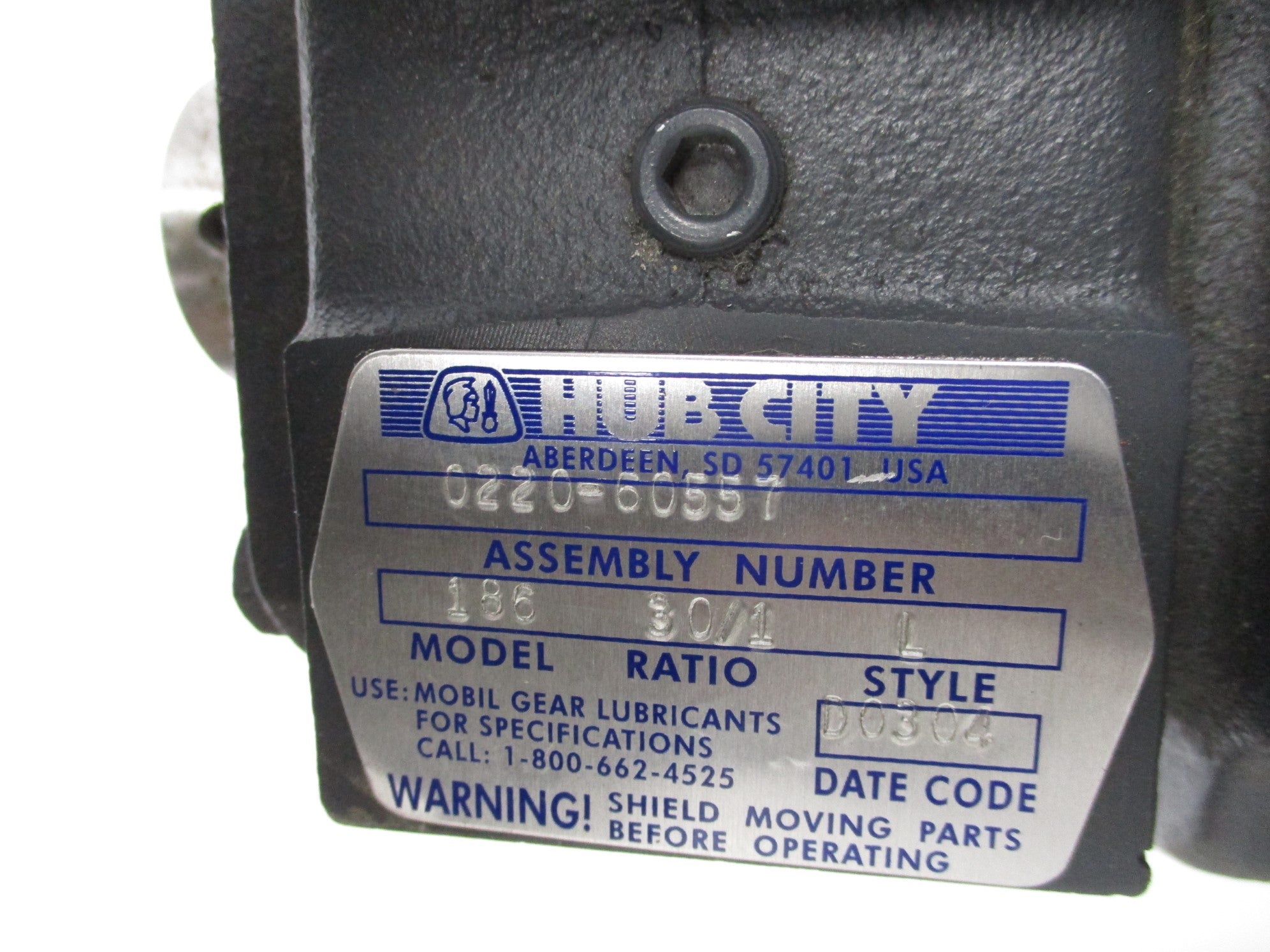 HUB CITY 0220-60557 MODEL 186 STYLE L UNMP