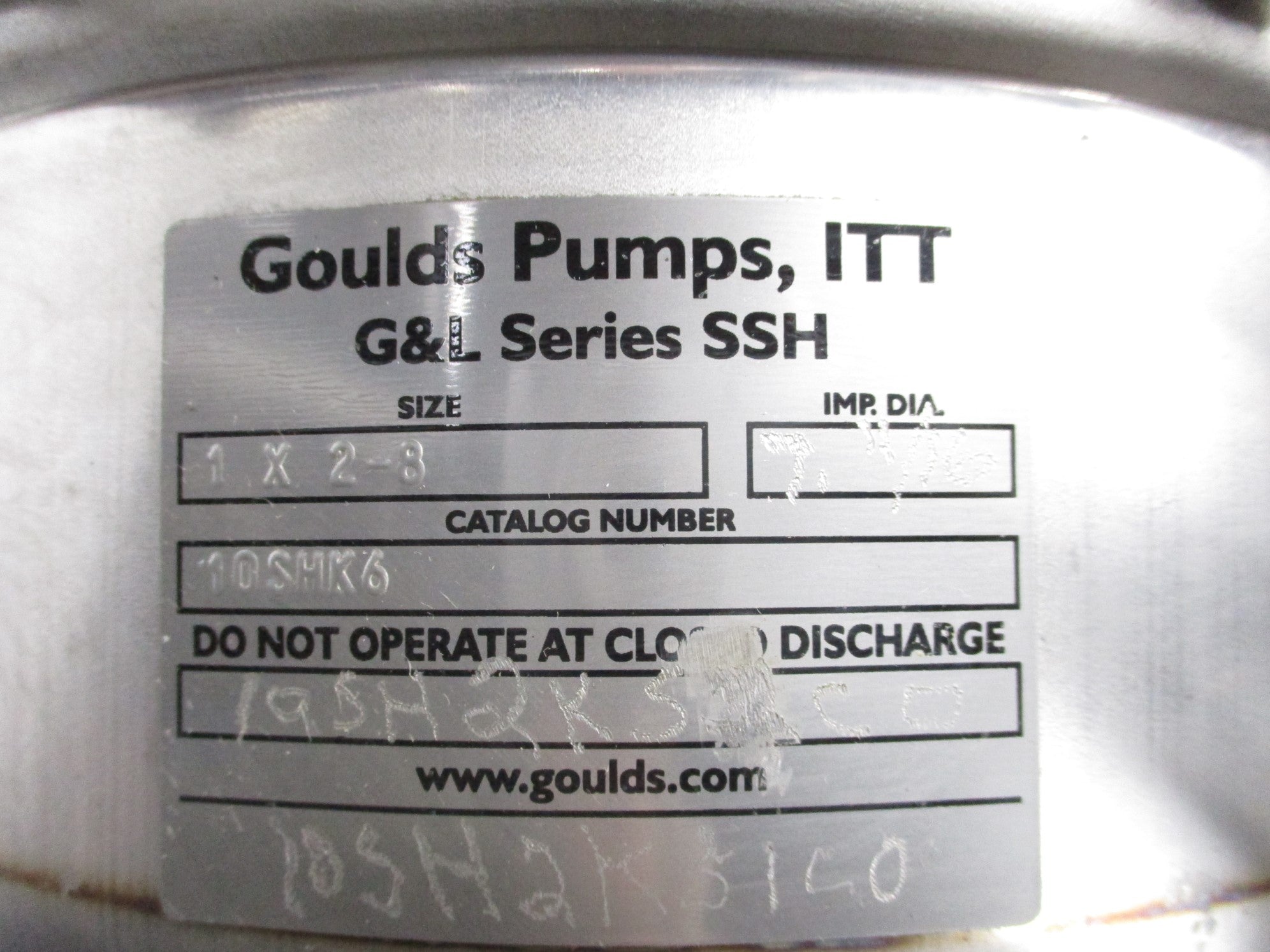 GOULDS PUMPS 10SHK6 UNMP