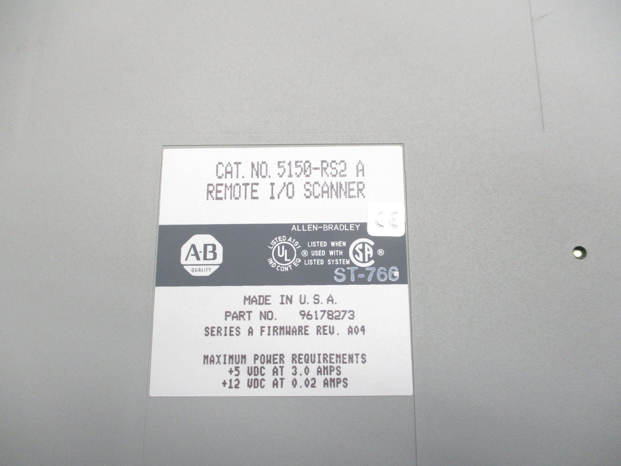 INDUSTRIAL SPARE PART 5150-RS2 SER. A NSMP