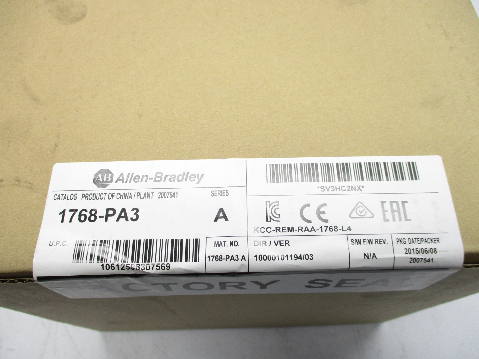 ALLEN BRADLEY 1768-PB3 SER. A NSFS